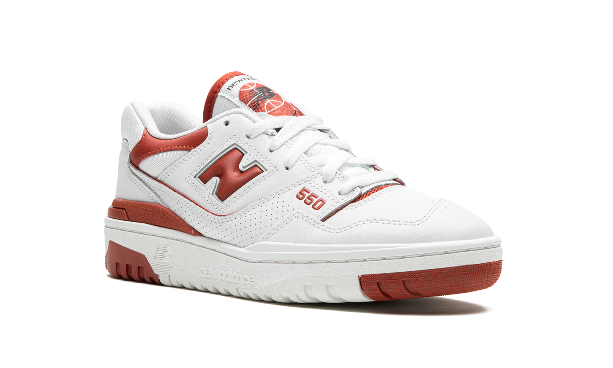 new balance 550 brick red women s+BBW550BR+diagnol right view