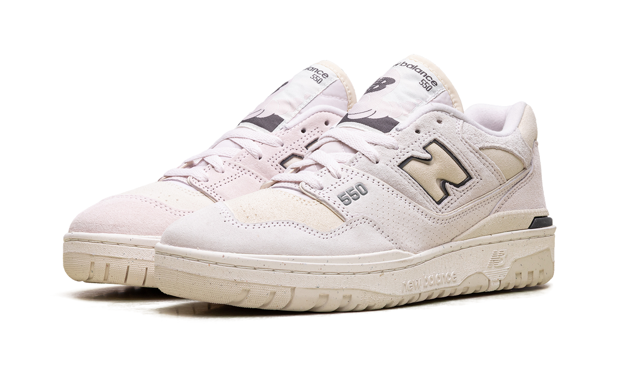 new balance 550 linen pink granite women s+BBW550RC+diagnol left view