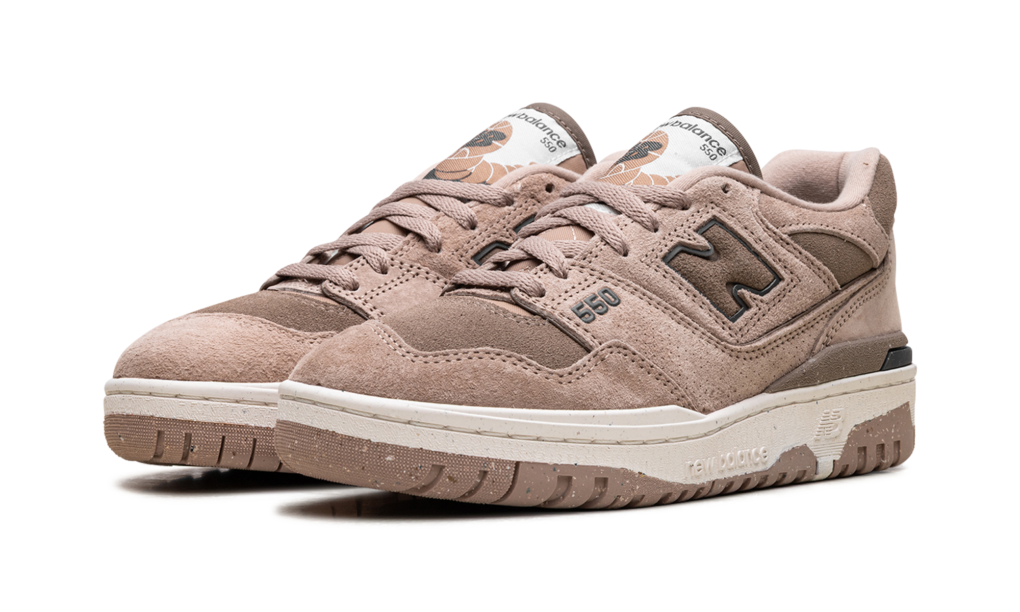 new balance 550 mushroom women s+BBW550RD+diagnol left view