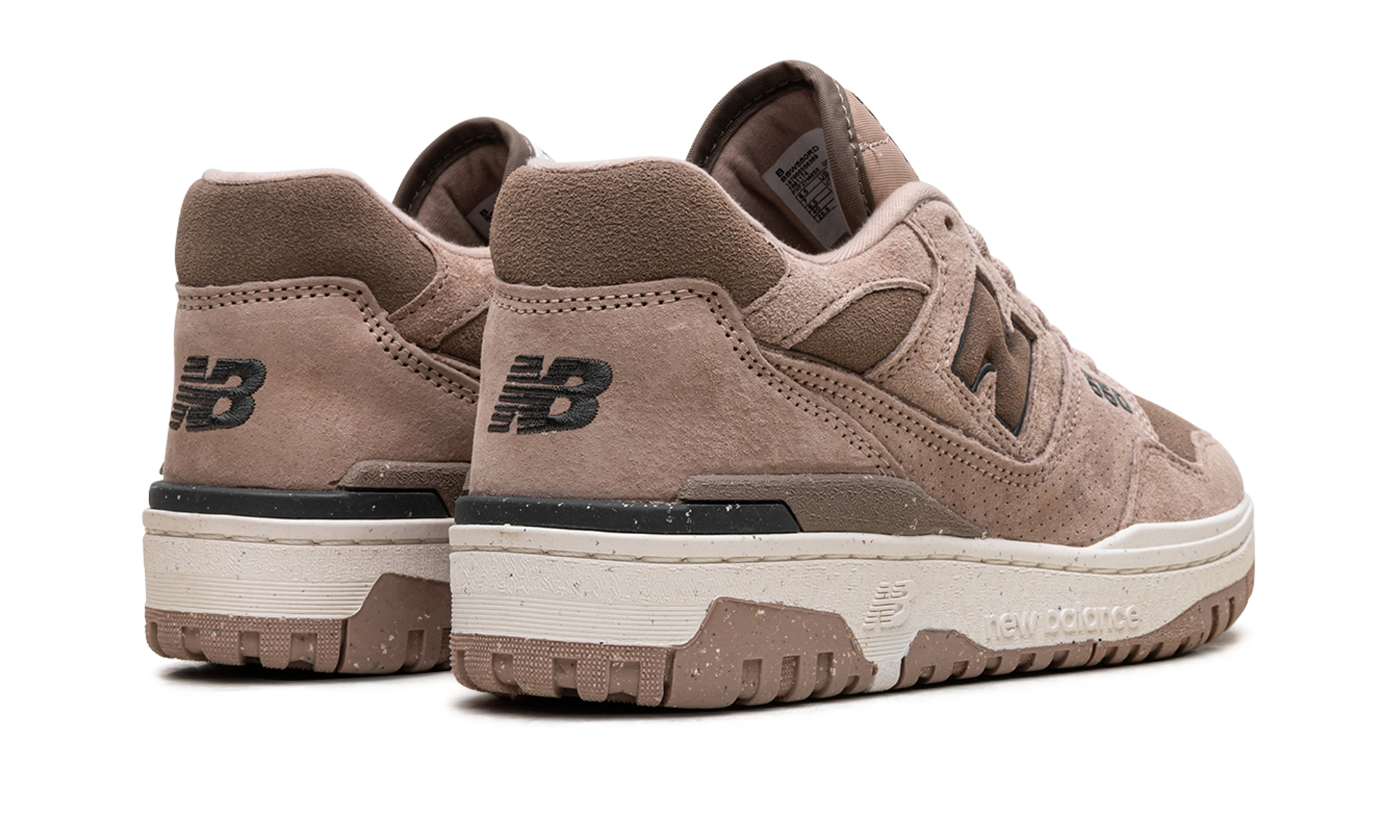 new balance 550 mushroom women s+BBW550RD+diagnol right behind view