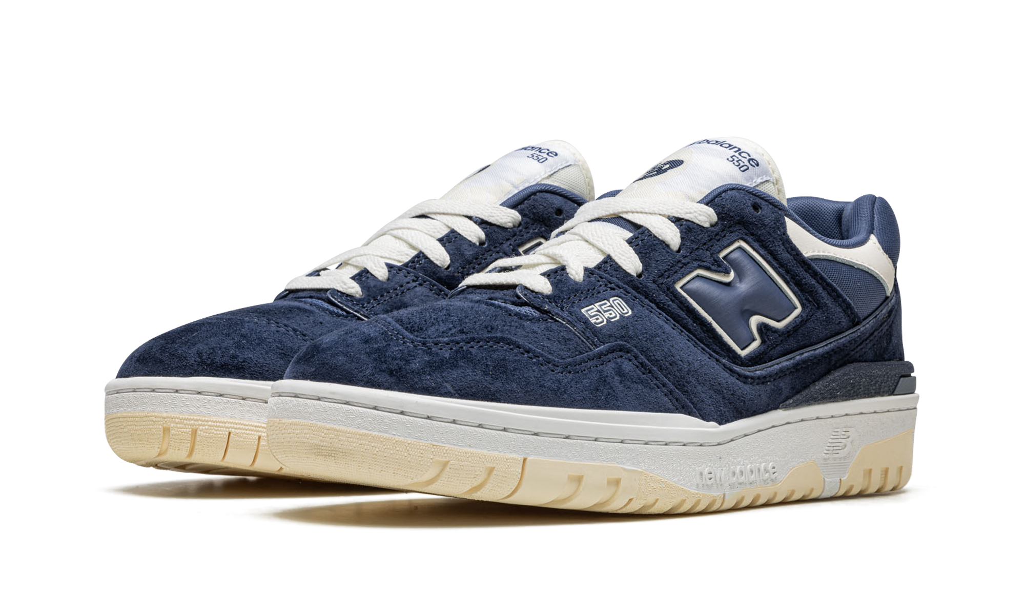 new balance 550 natural indigo suede+BB550SLA+diagnol left view