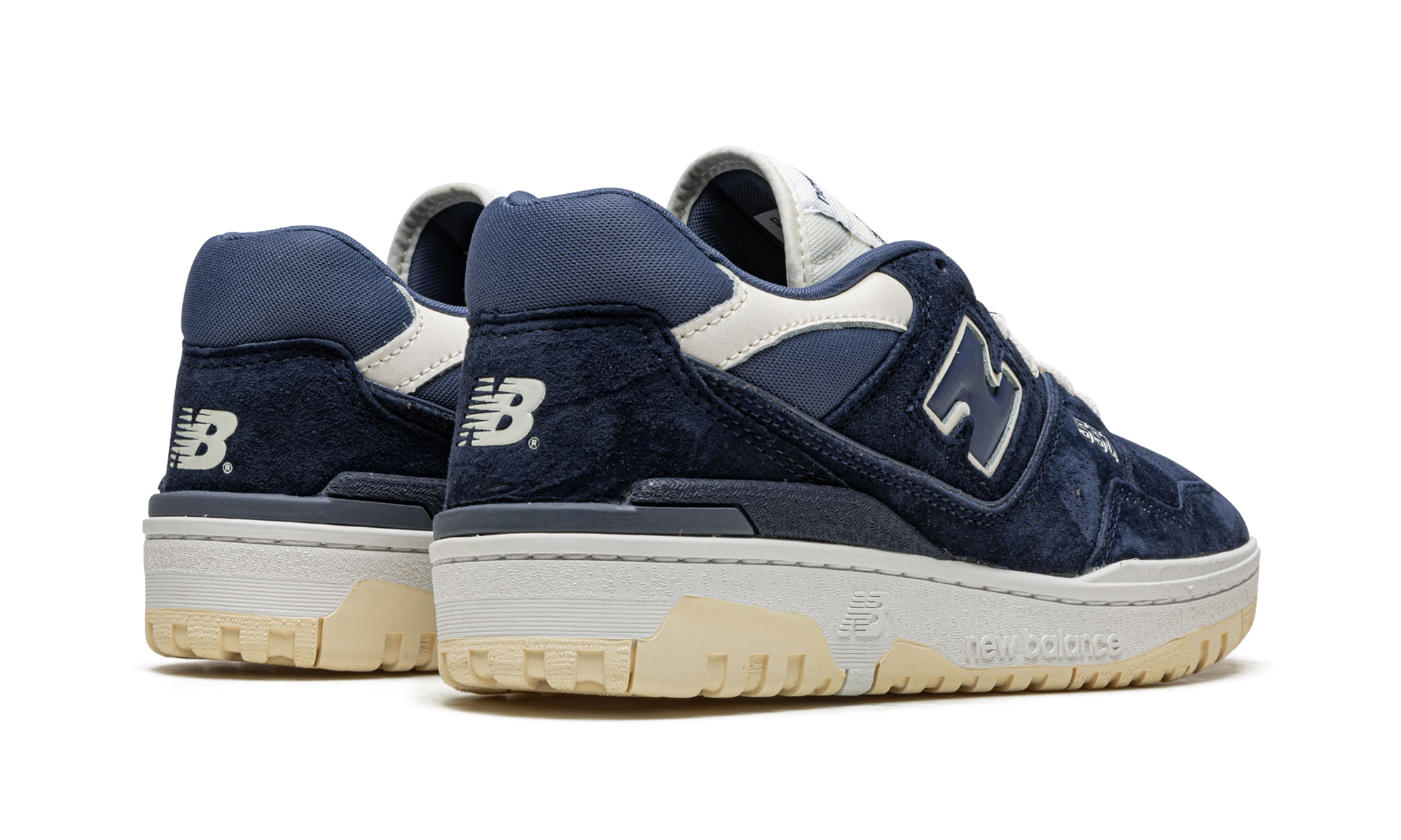 new balance 550 natural indigo suede+BB550SLA+diagnol right behind view