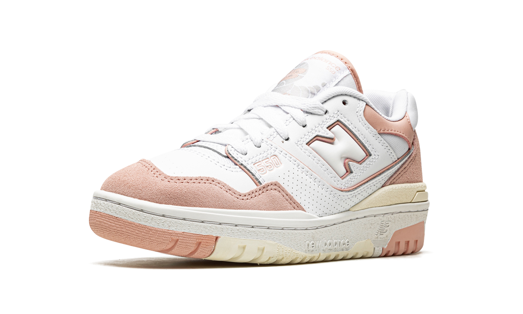 new balance 550 pink sand sea salt women s+BBW550CD+left diagnol single view