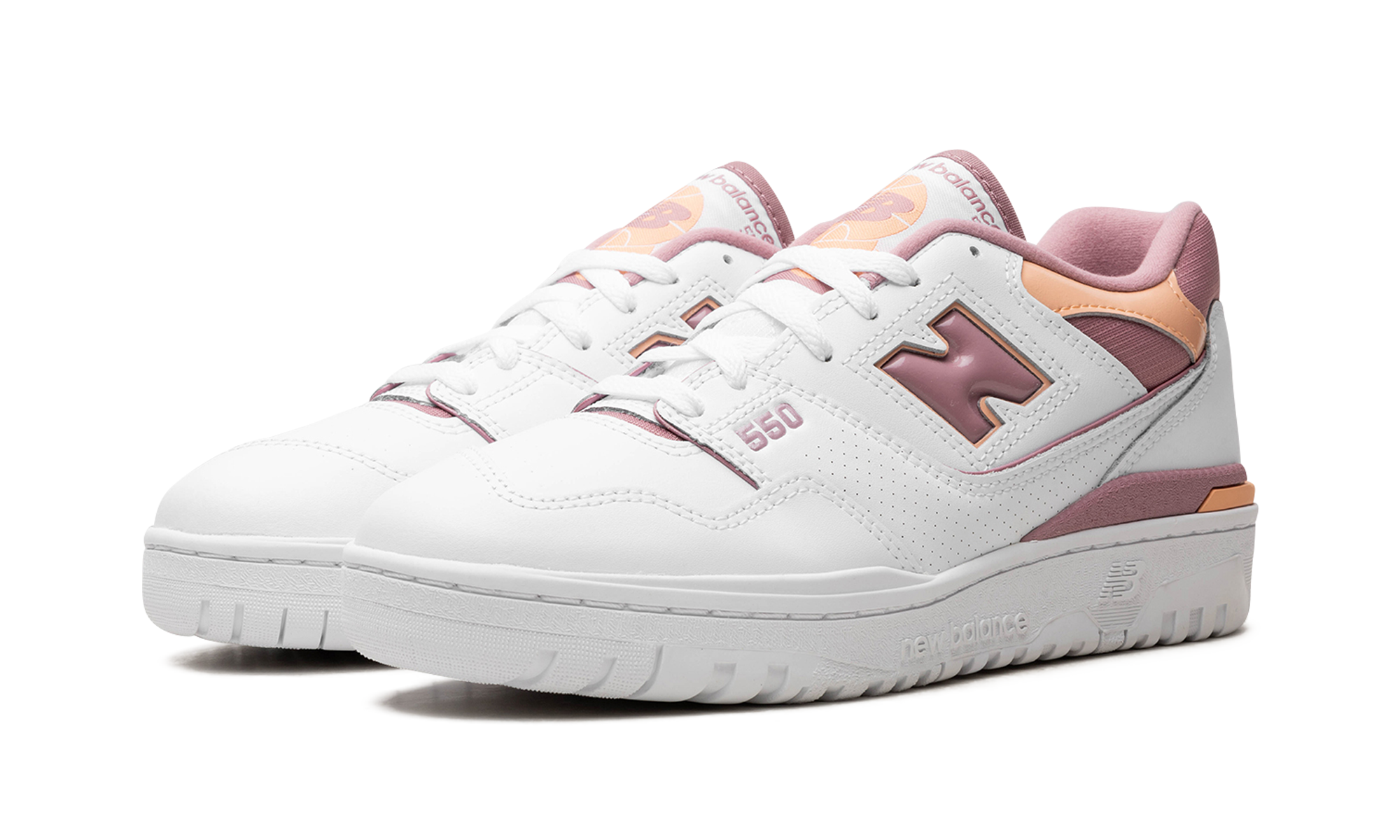 new balance 550 rosewood hazy peach women s+BBW550EA+diagnol left view