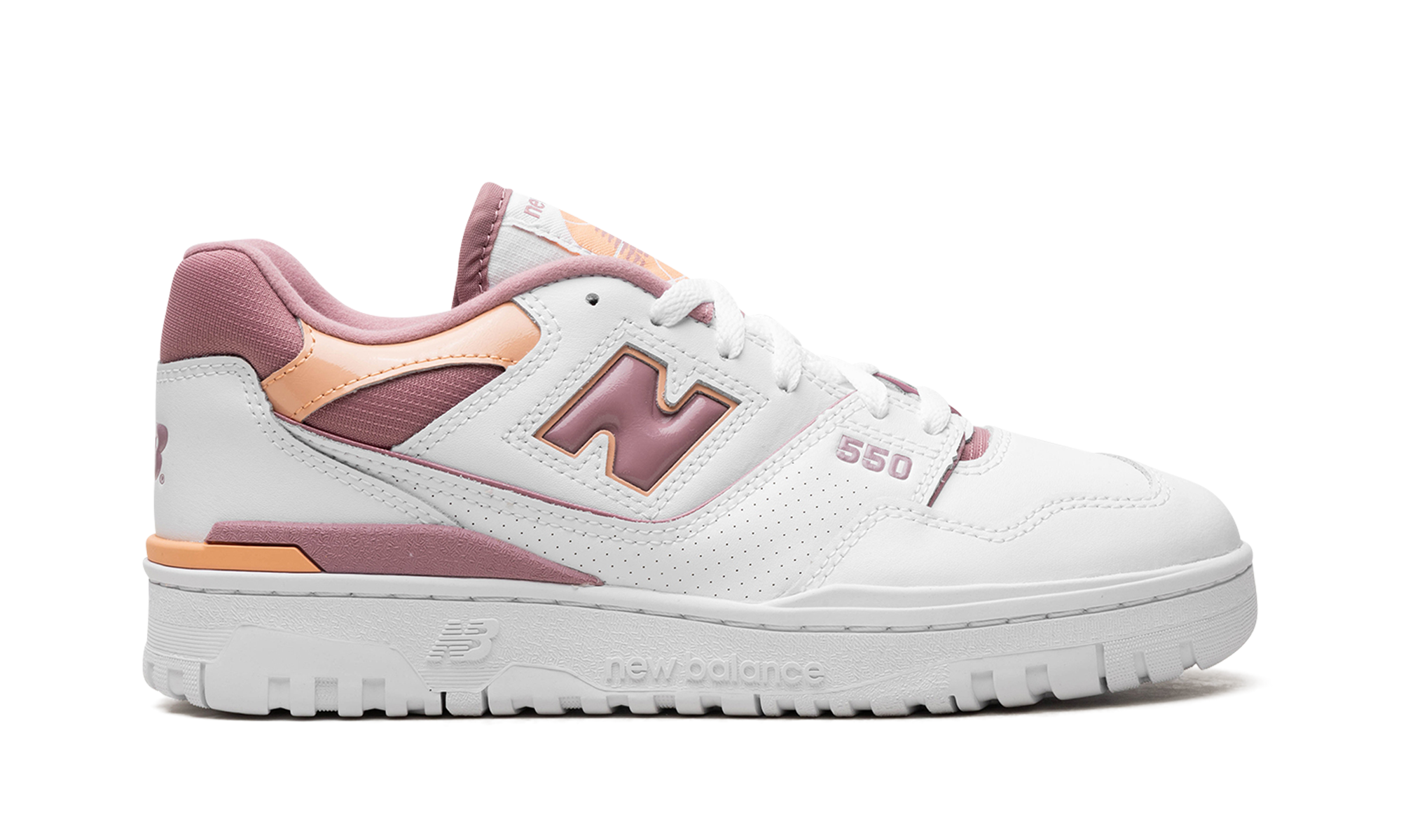 new balance 550 rosewood hazy peach women s+BBW550EA+diagnol right view