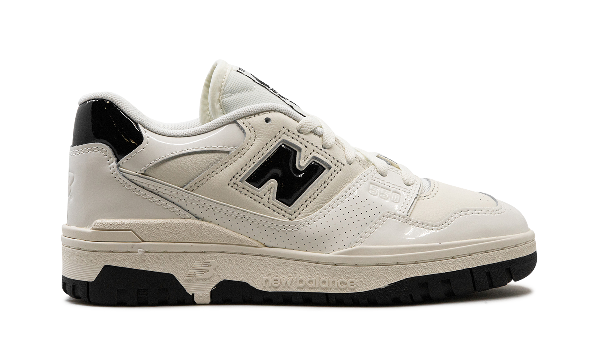 new balance 550 sea salt black patent+BB550YKF+right view