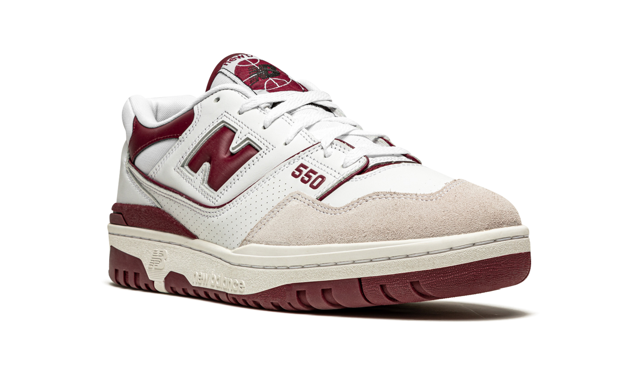 new balance 550 sea salt burgundy+BB550LI1+diagnol right view