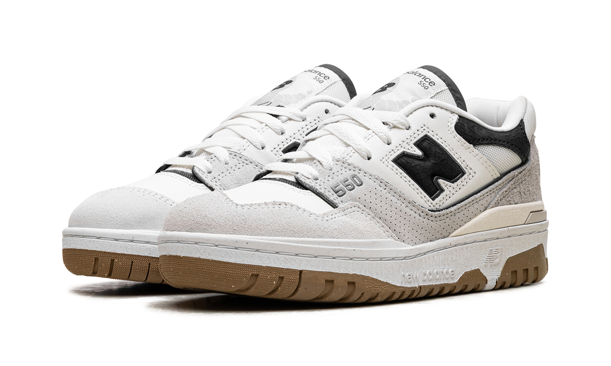new balance 550 sea salt grey matter women s+BBW550TA+diagnol left view