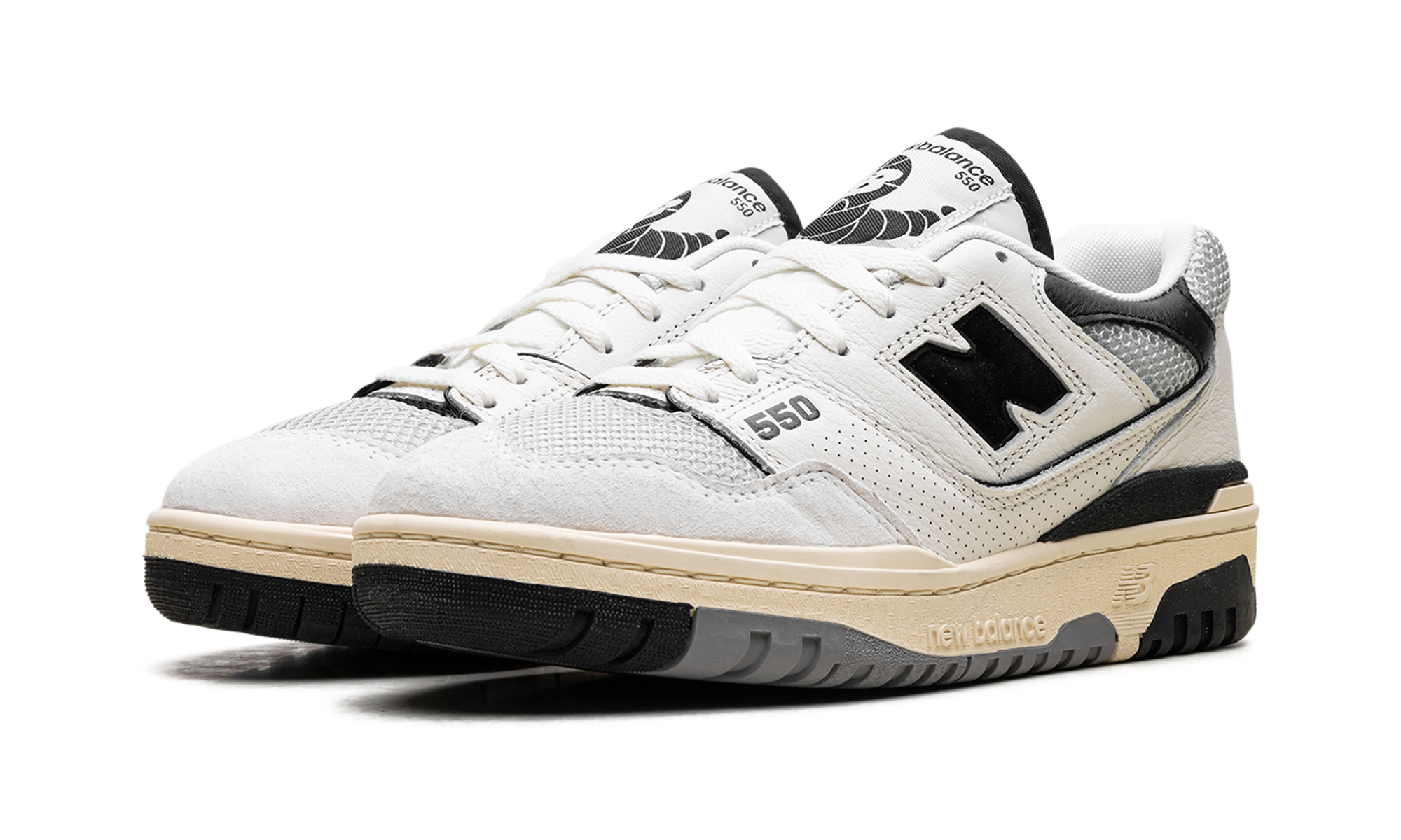 new balance 550 sea salt pack black+BB550CPC+diagnol left view