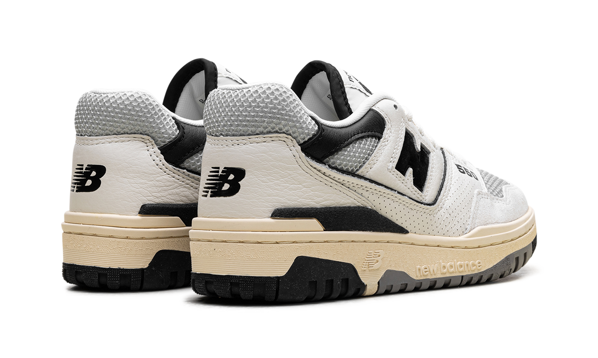 new balance 550 sea salt pack black+BB550CPC+diagnol right behind view