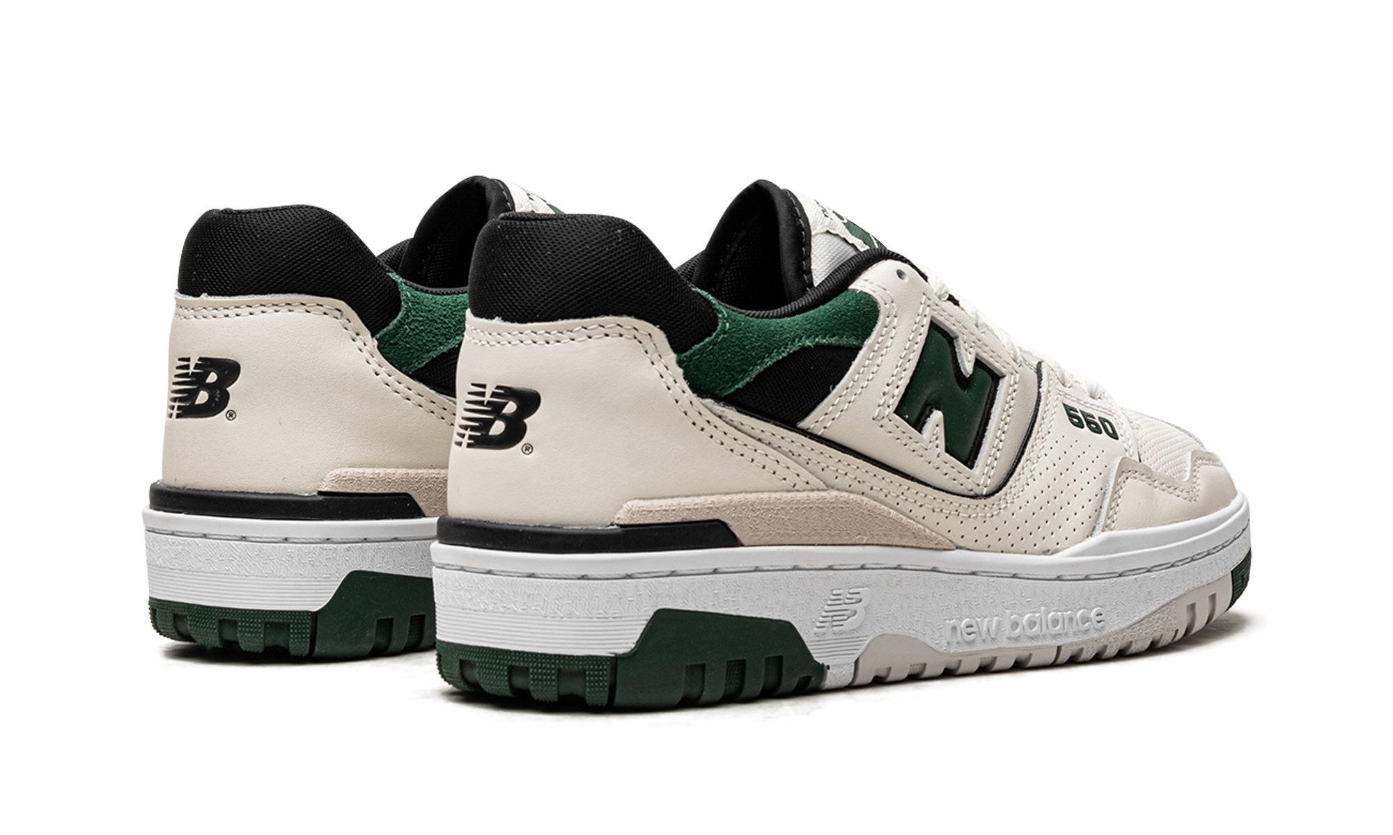new balance 550 sea salt pine green+BB550VTC+diagnol right behind view