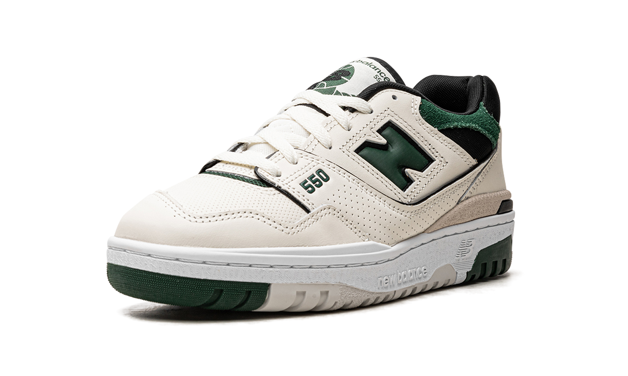 new balance 550 sea salt pine green+BB550VTC+left diagnol single view
