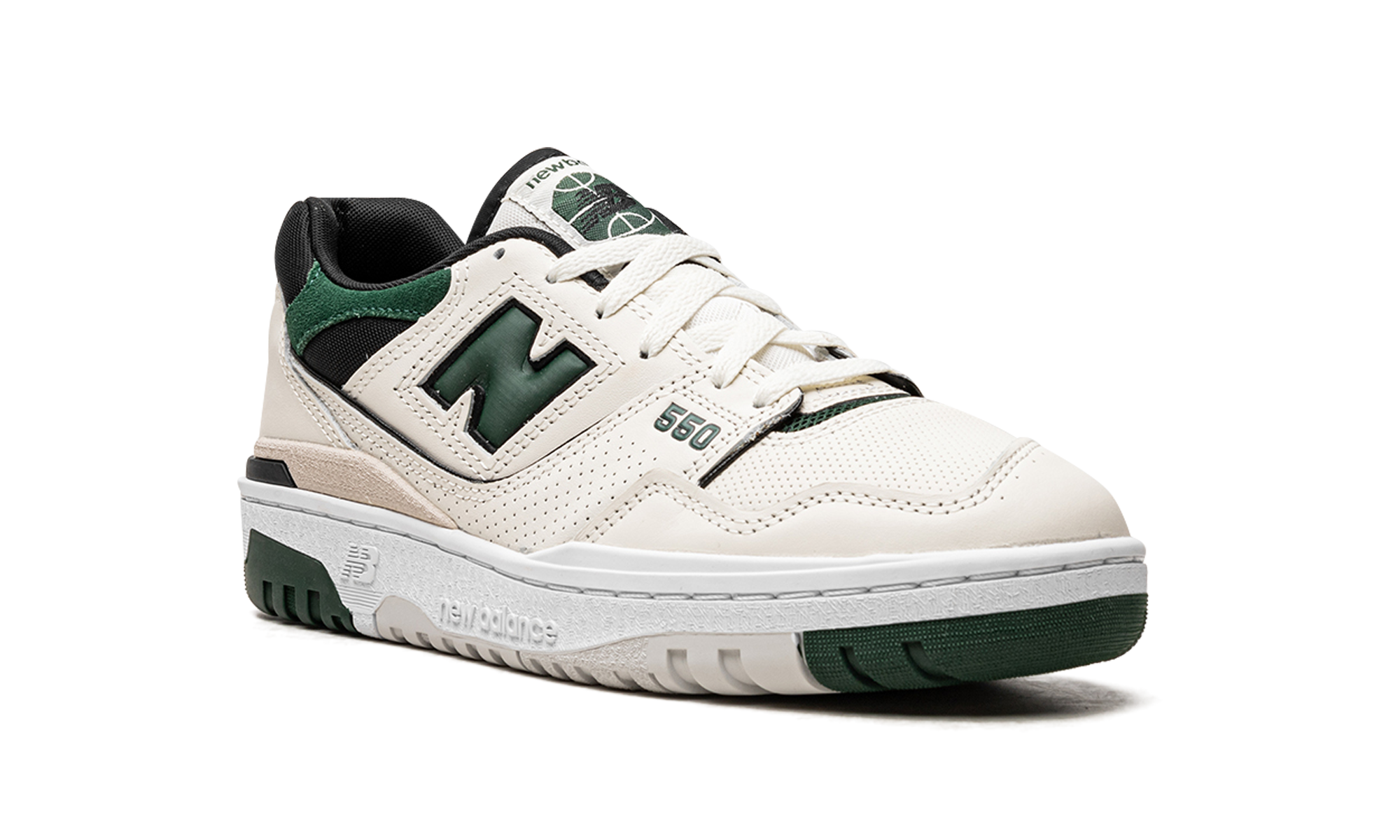new balance 550 sea salt pine green+BB550VTC+diagnol right view