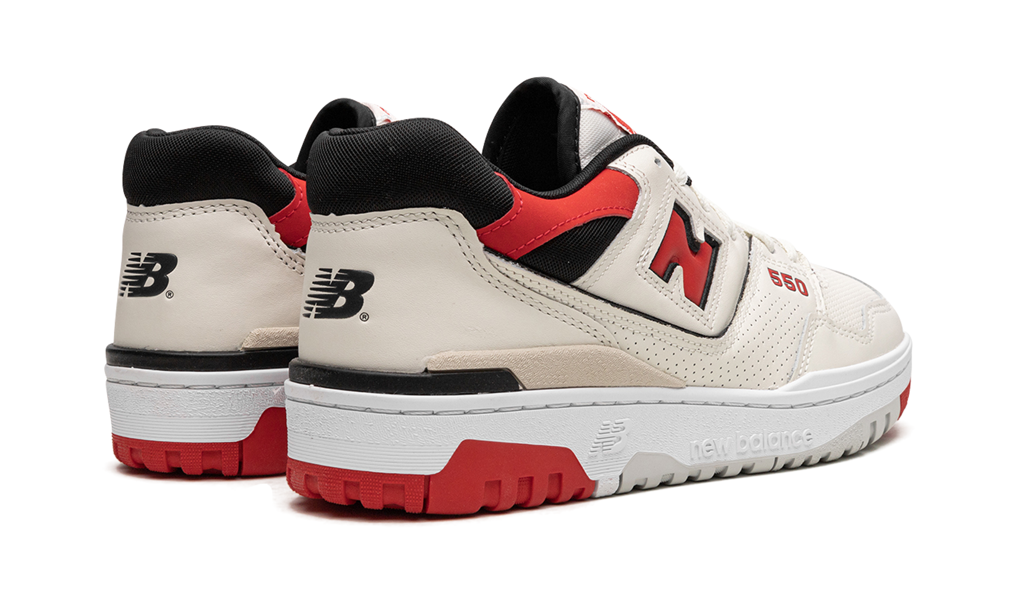 new balance 550 sea salt true red+BB550VTB+diagnol right behind view