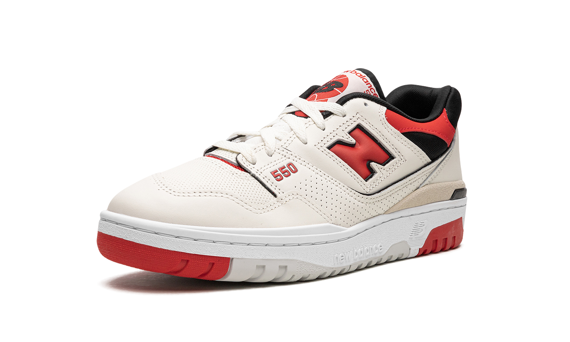 new balance 550 sea salt true red+BB550VTB+left diagnol single view