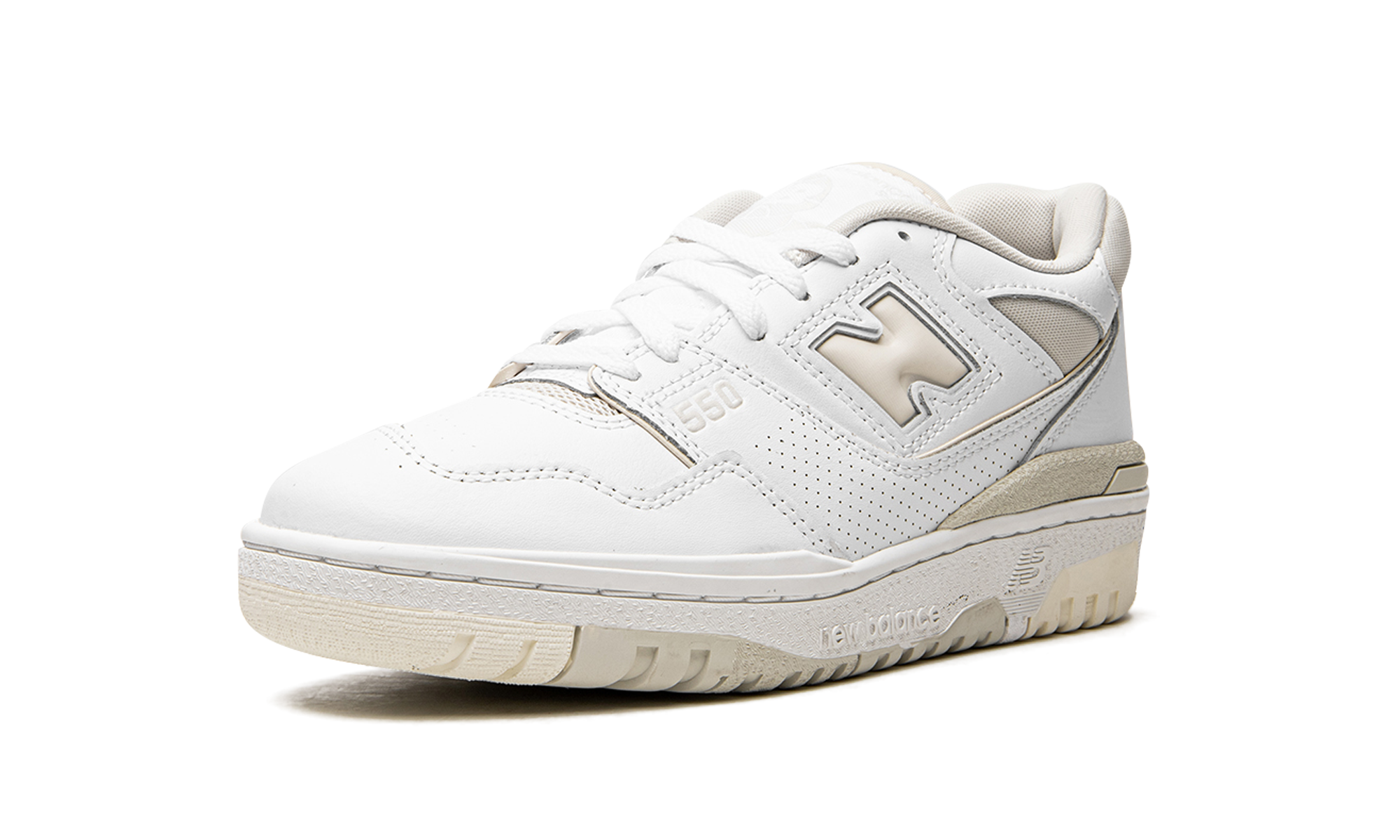 new balance 550 silver birch women s+BBW550WS+left diagnol single view