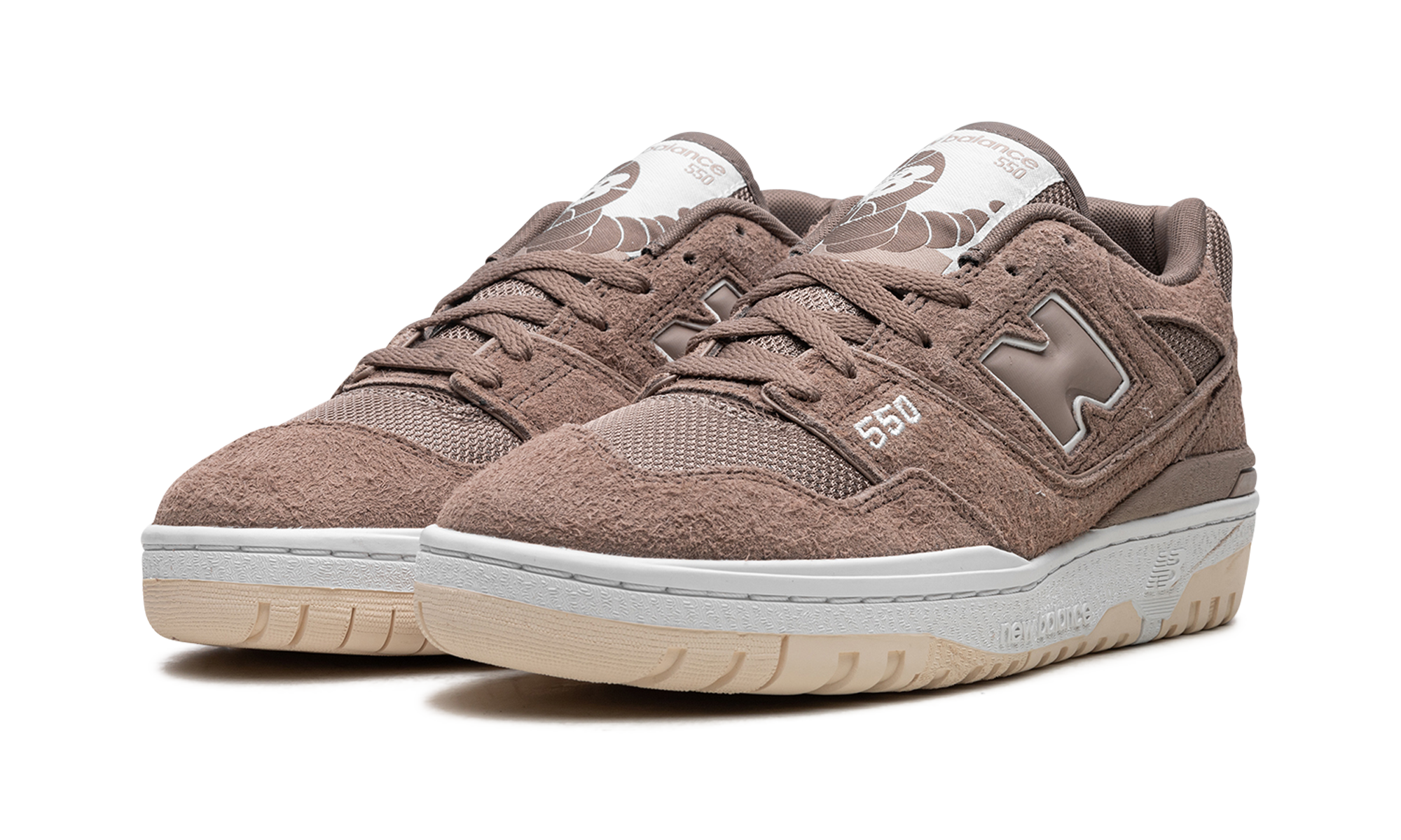 new balance 550 suede mushroom+BB550PHA+diagnol left view