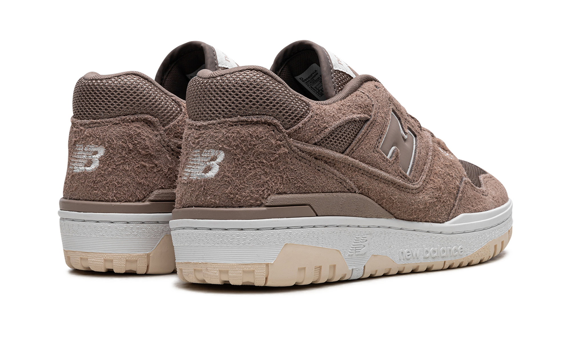 new balance 550 suede mushroom+BB550PHA+diagnol right behind view