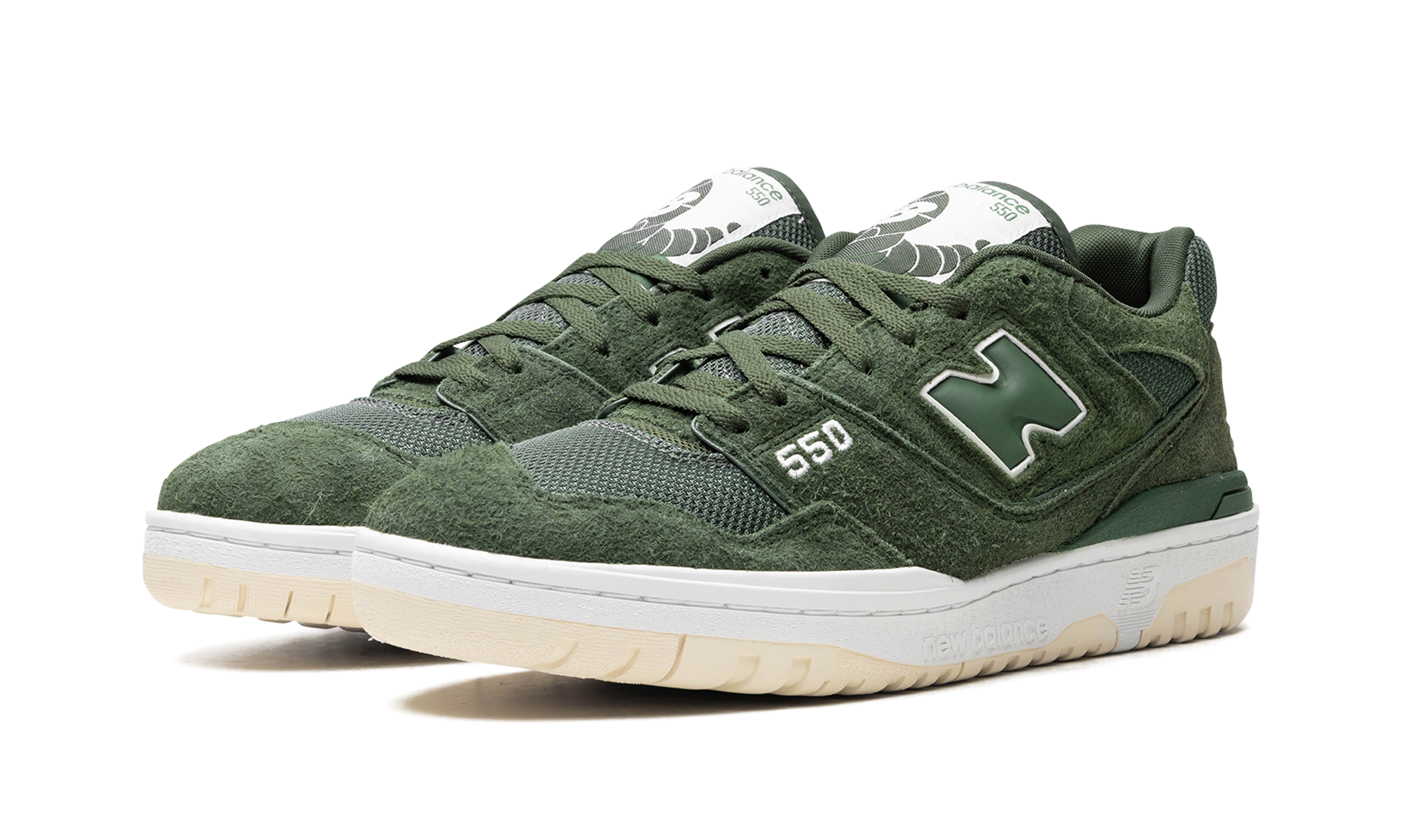 new balance 550 suede nori+BB550PHB+diagnol left view