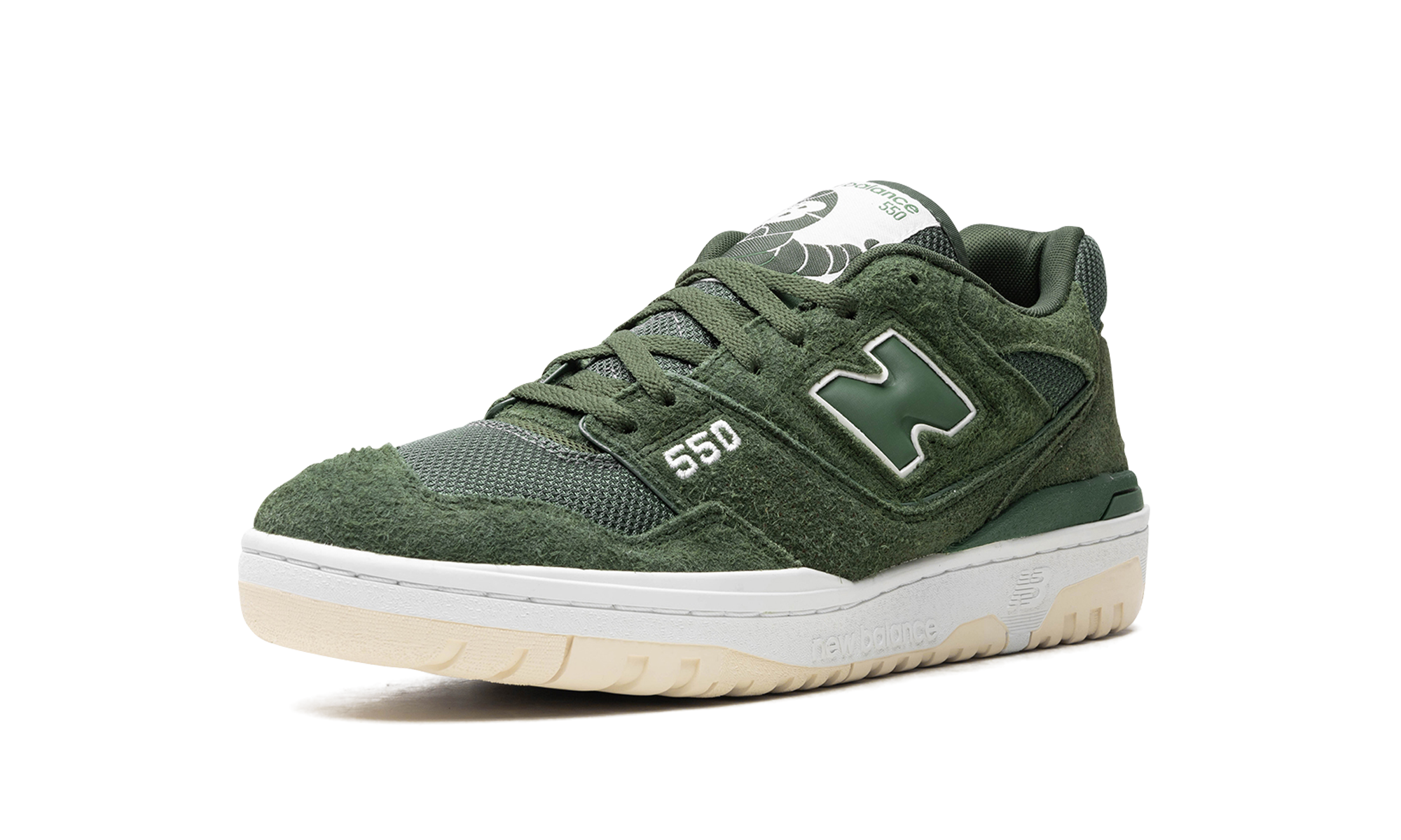 new balance 550 suede nori+BB550PHB+left diagnol single view