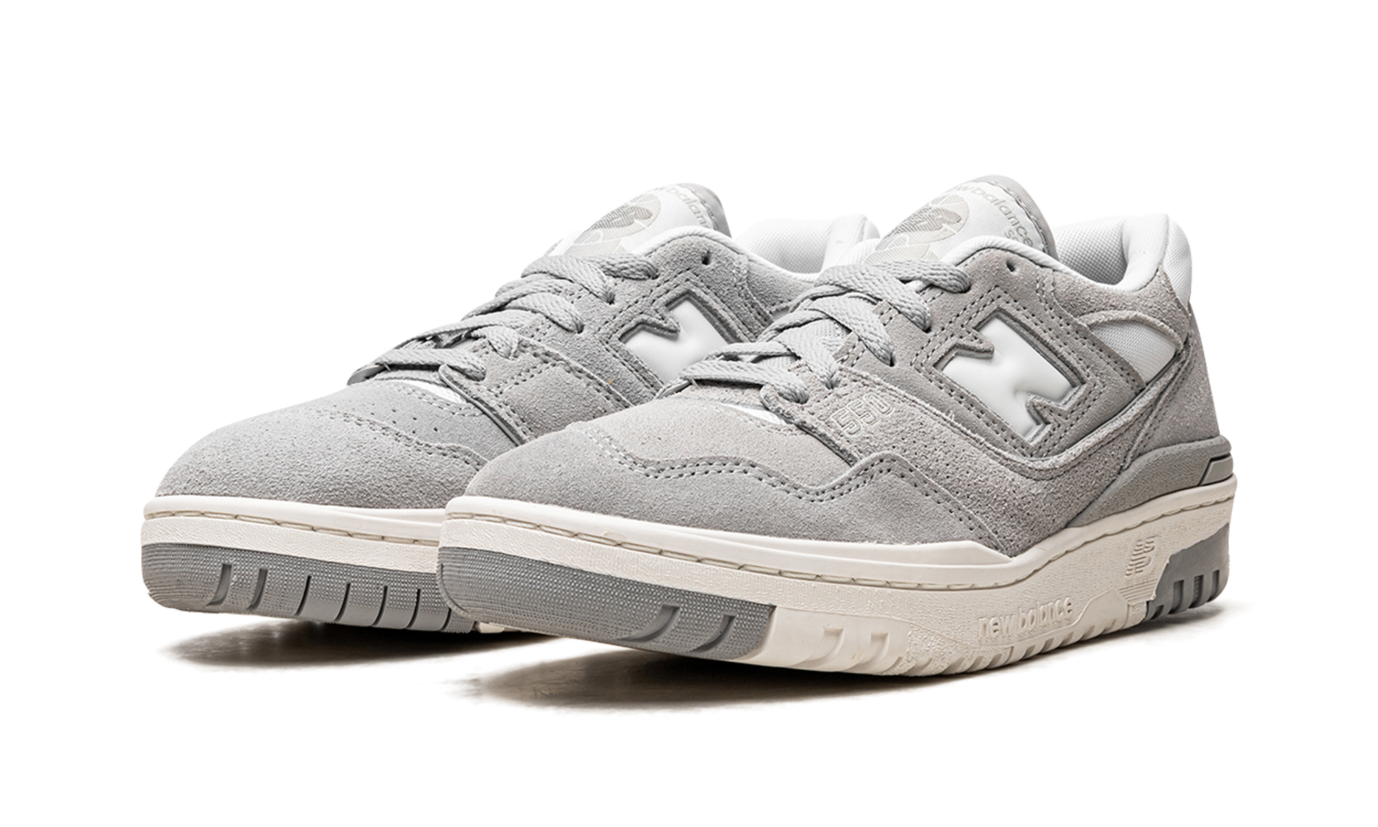 new balance 550 suede pack concrete+BB550VNB+diagnol left view