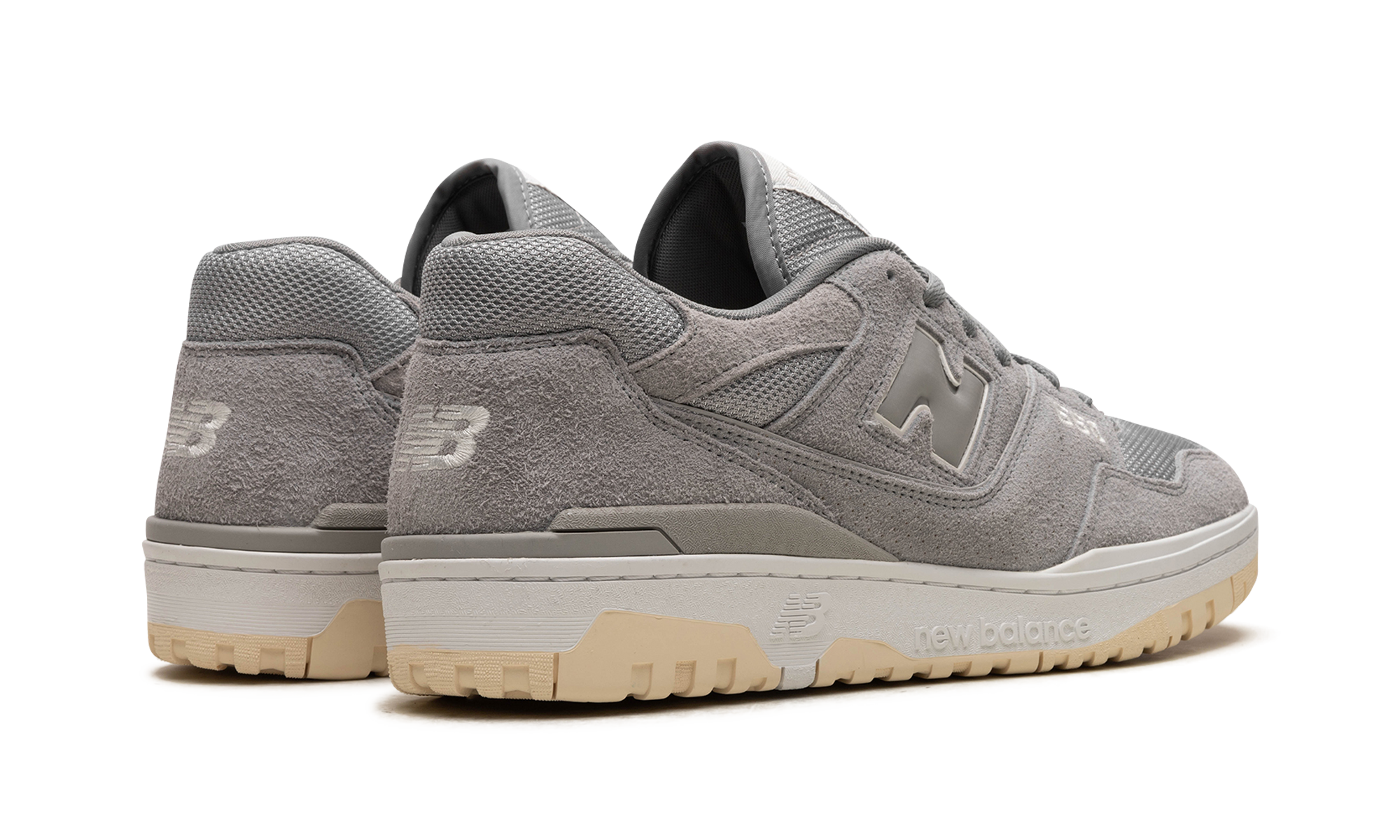 new balance 550 suede slate grey+BB550PHD+diagnol right behind view