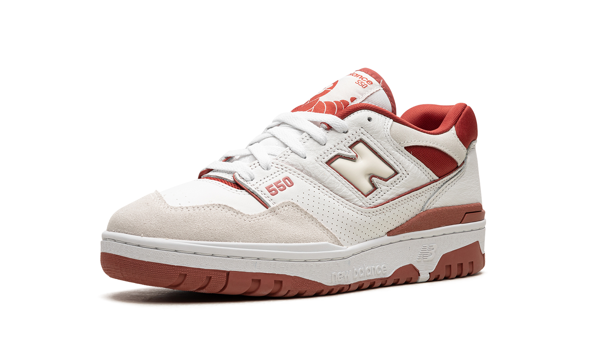new balance 550 terracotta+BB550STF+left diagnol single view