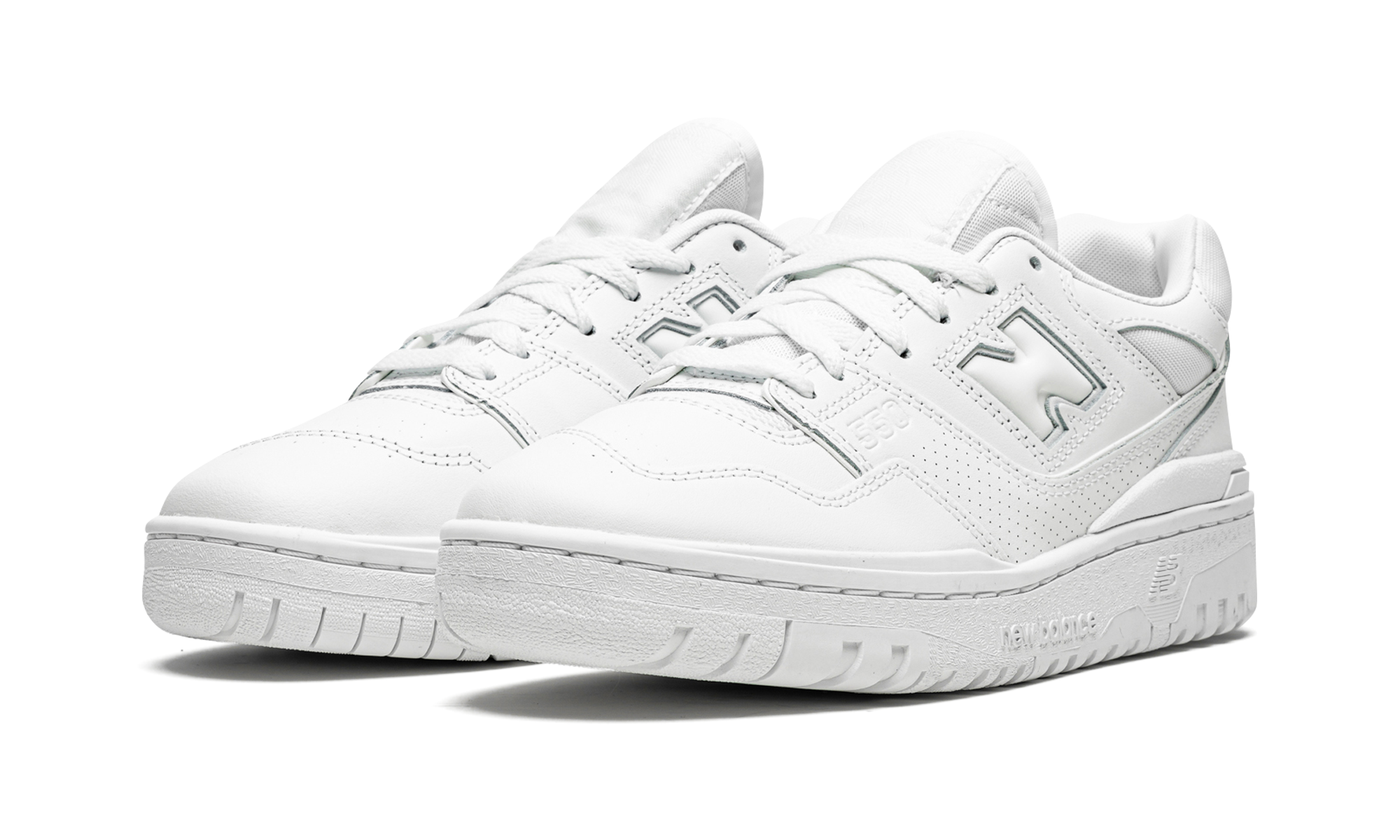 new balance 550 triple white+BB550WWW+diagnol left view