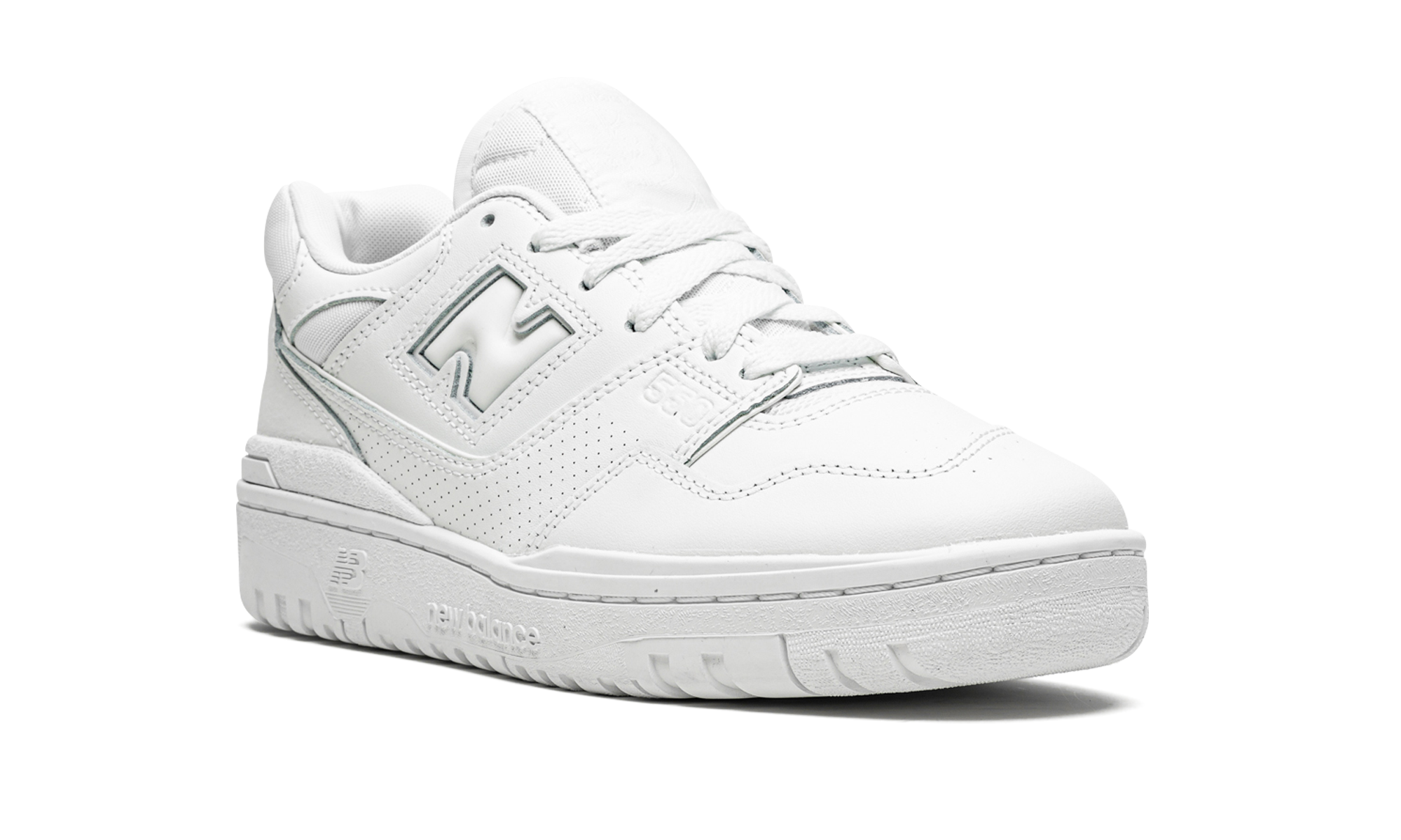 new balance 550 triple white+BB550WWW+diagnol right view