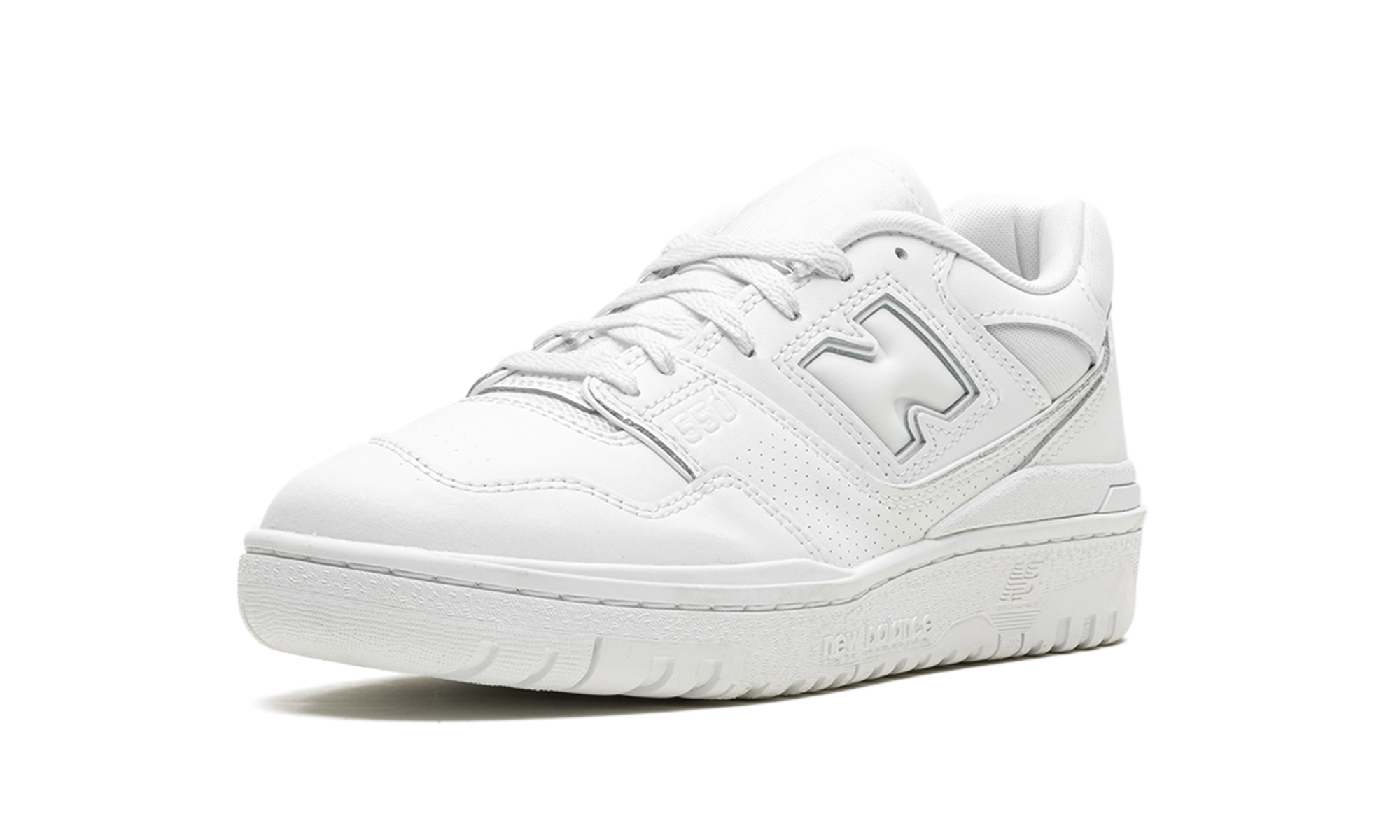 new balance 550 triple white women s+BBW550WW+left diagnol single view