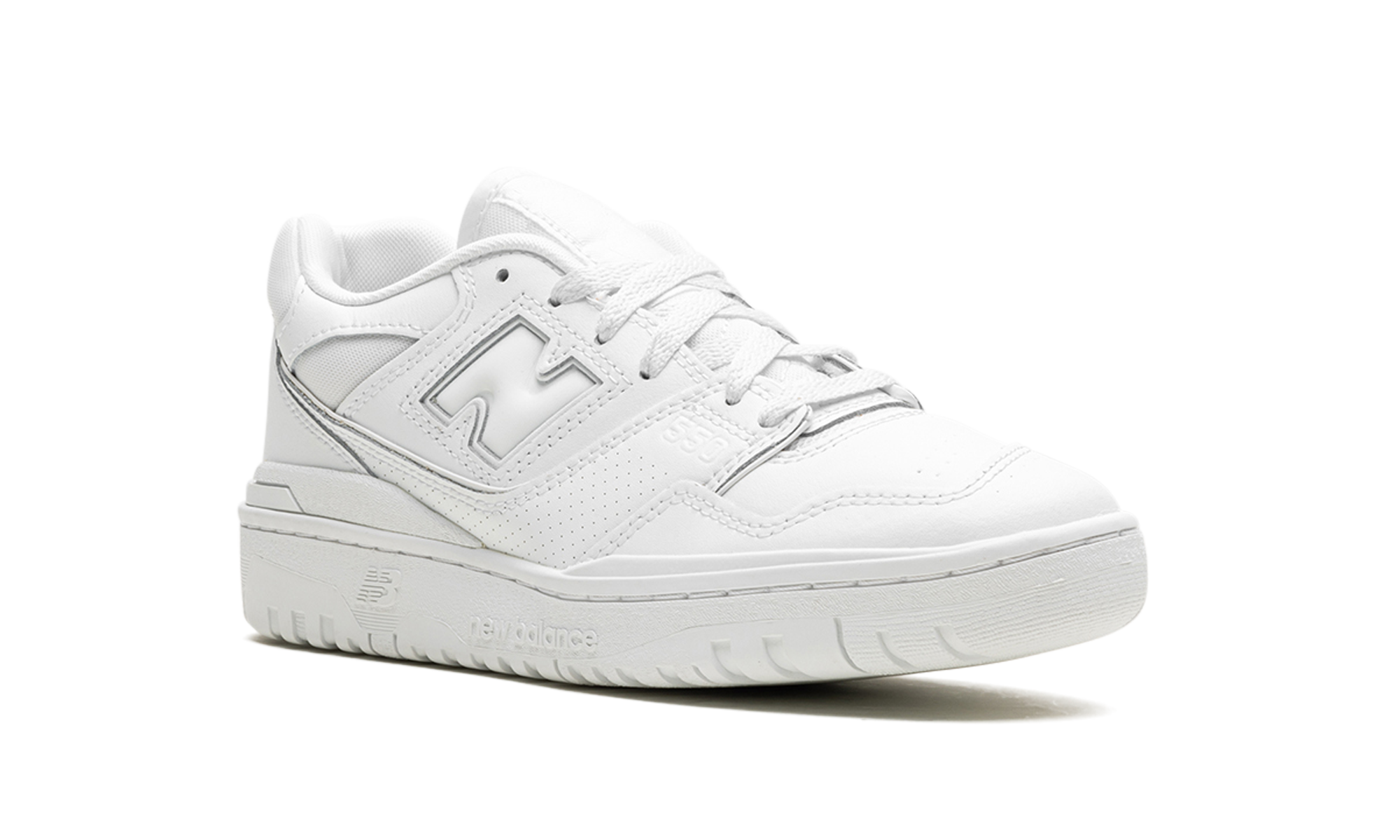 new balance 550 triple white women s+BBW550WW+diagnol right view