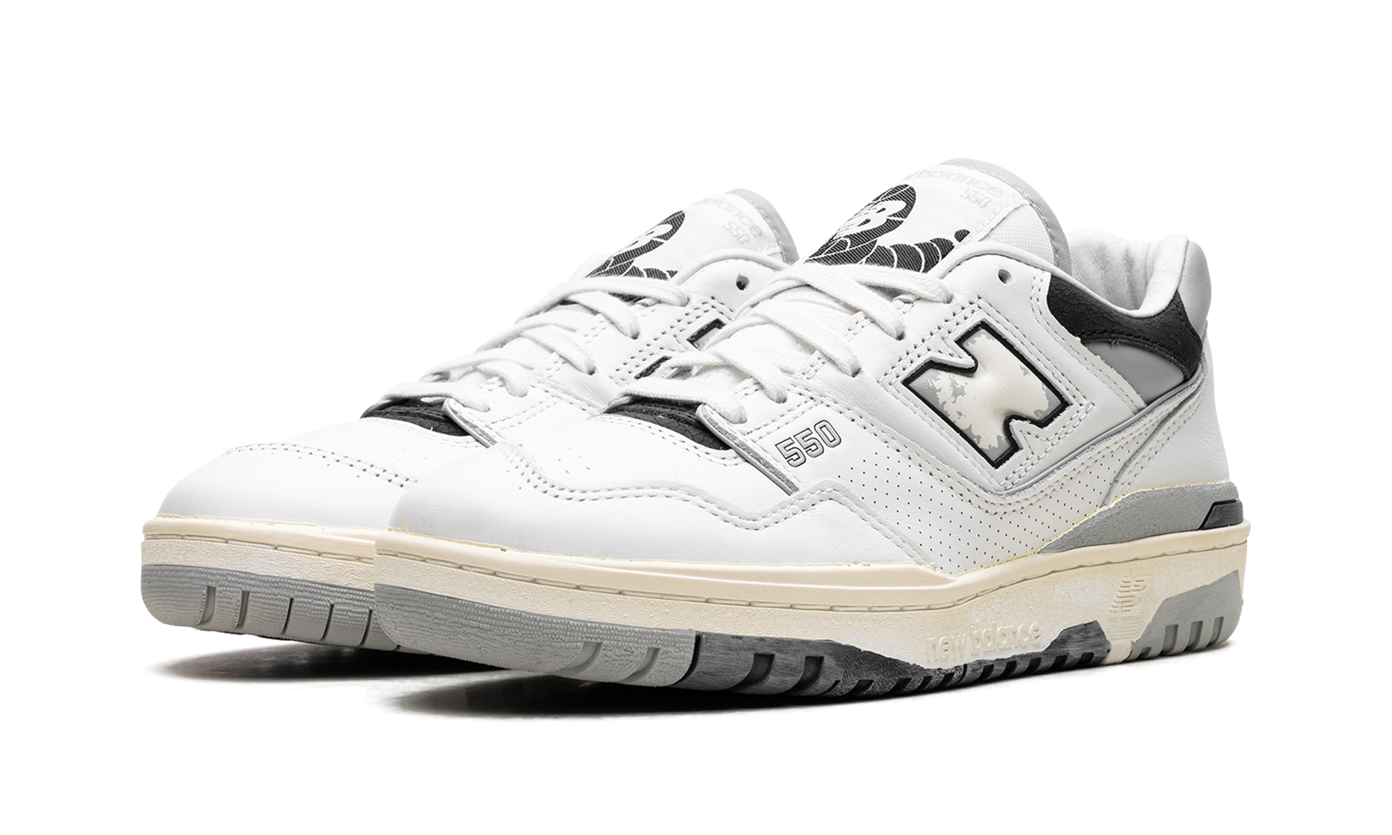new balance 550 vintage pack concrete+BB550VGB+diagnol left view