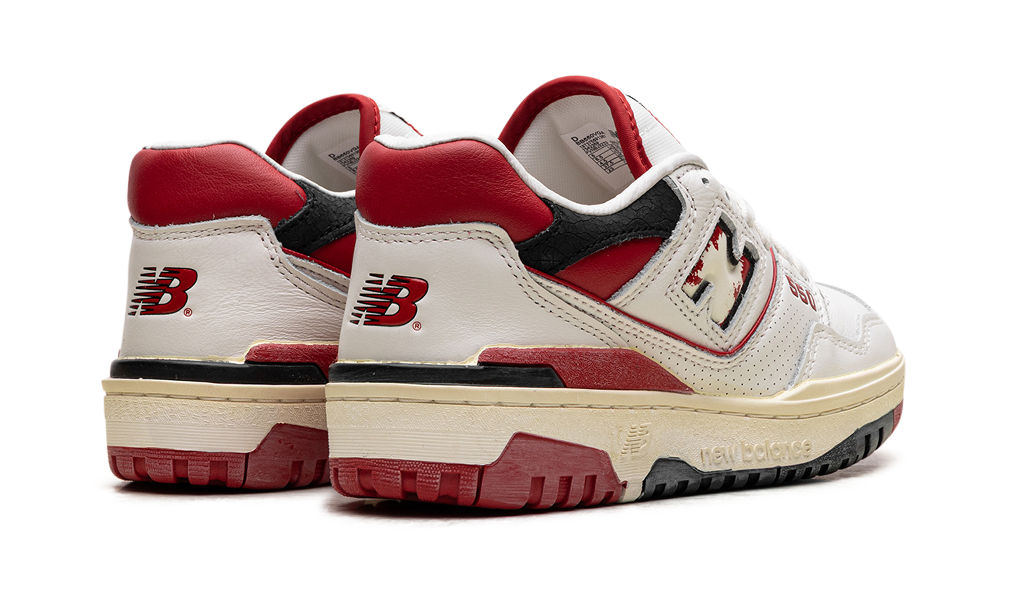new balance 550 vintage pack team red+BB550VGA+diagnol right behind view