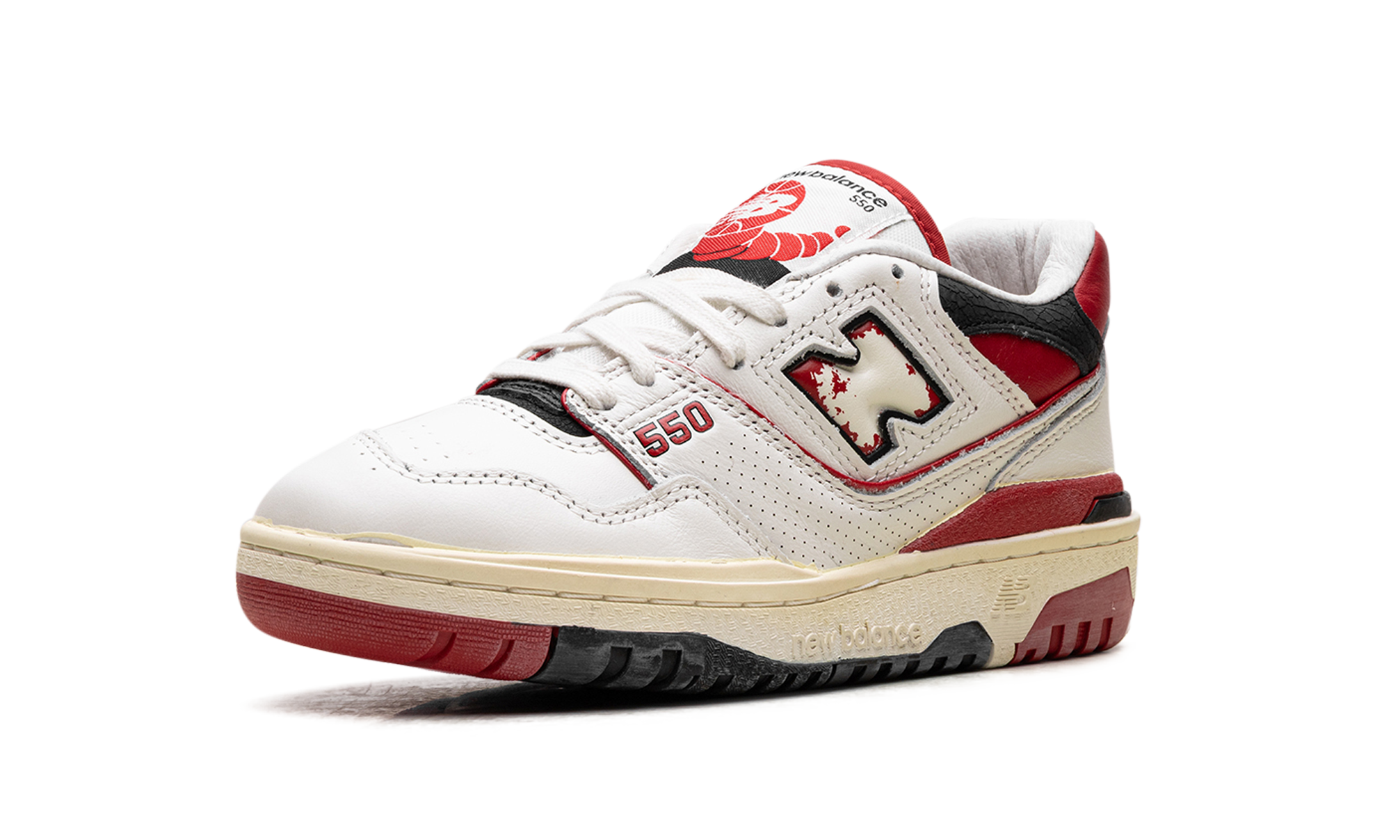 new balance 550 vintage pack team red+BB550VGA+left diagnol single view