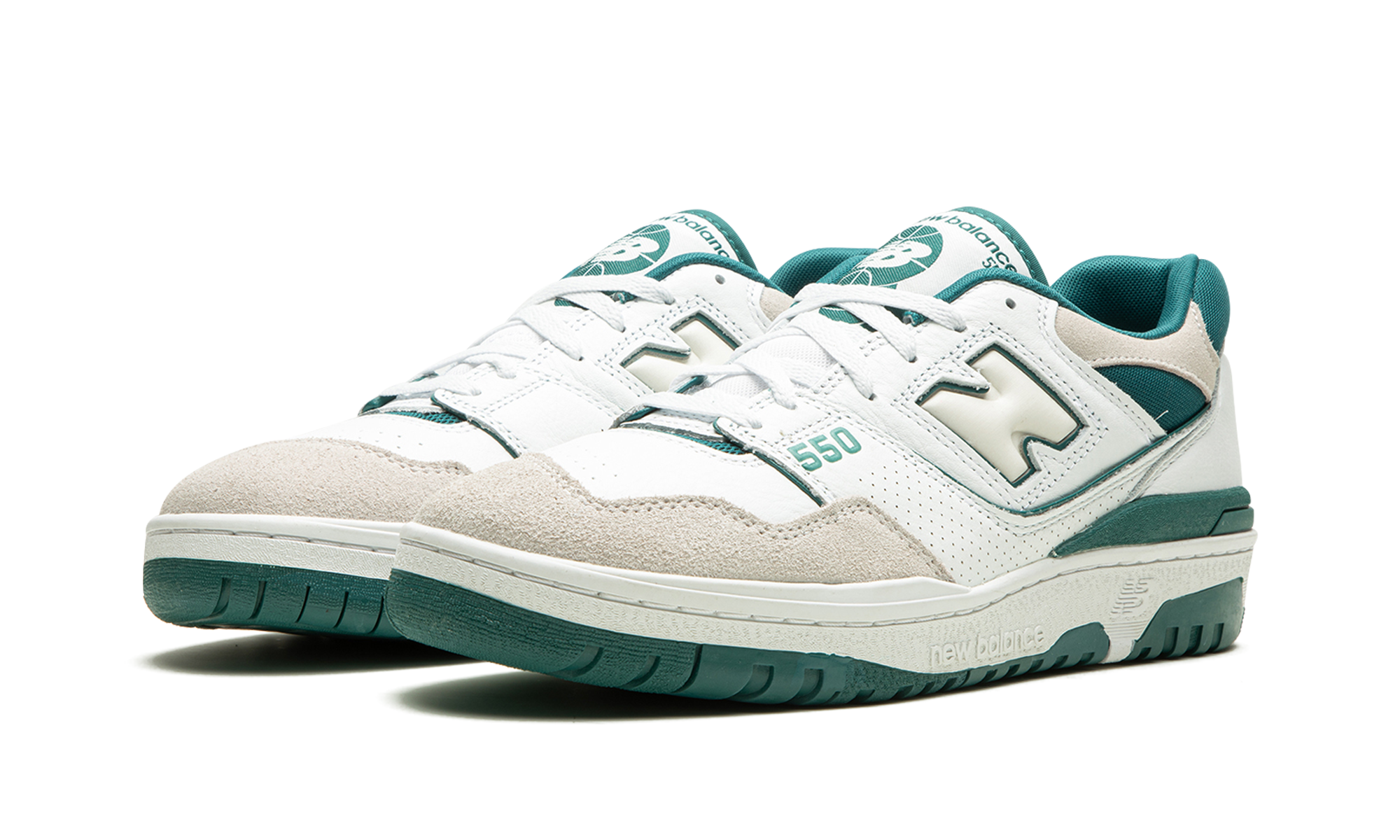 new balance 550 vintage teal+BB550STA+diagnol left view