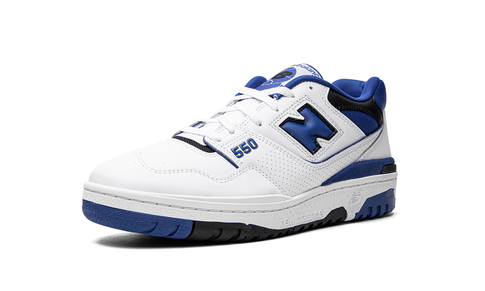 new balance 550 white blue+BB550SN1+left diagnol single view