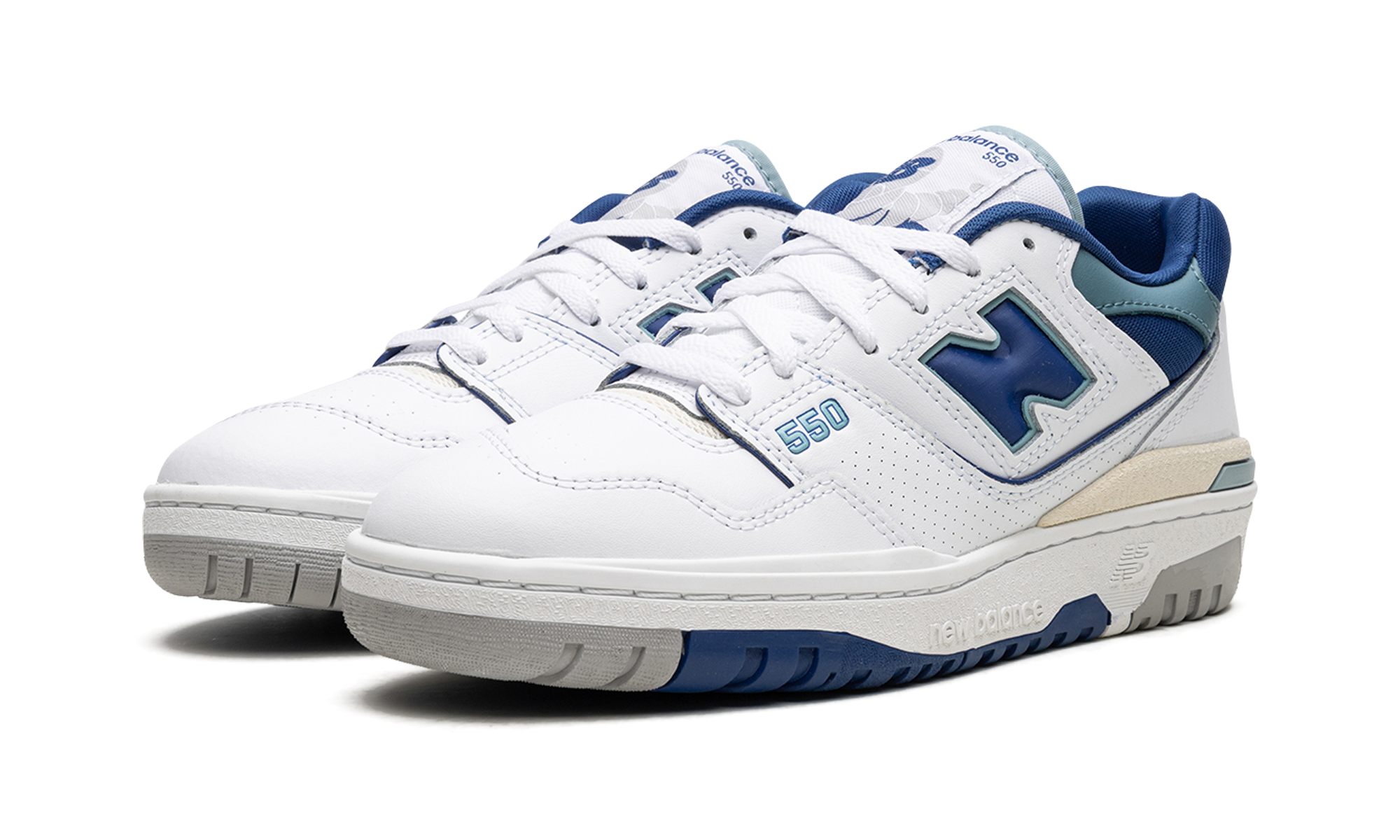new balance 550 white blue groove+BB550NCC+diagnol left view