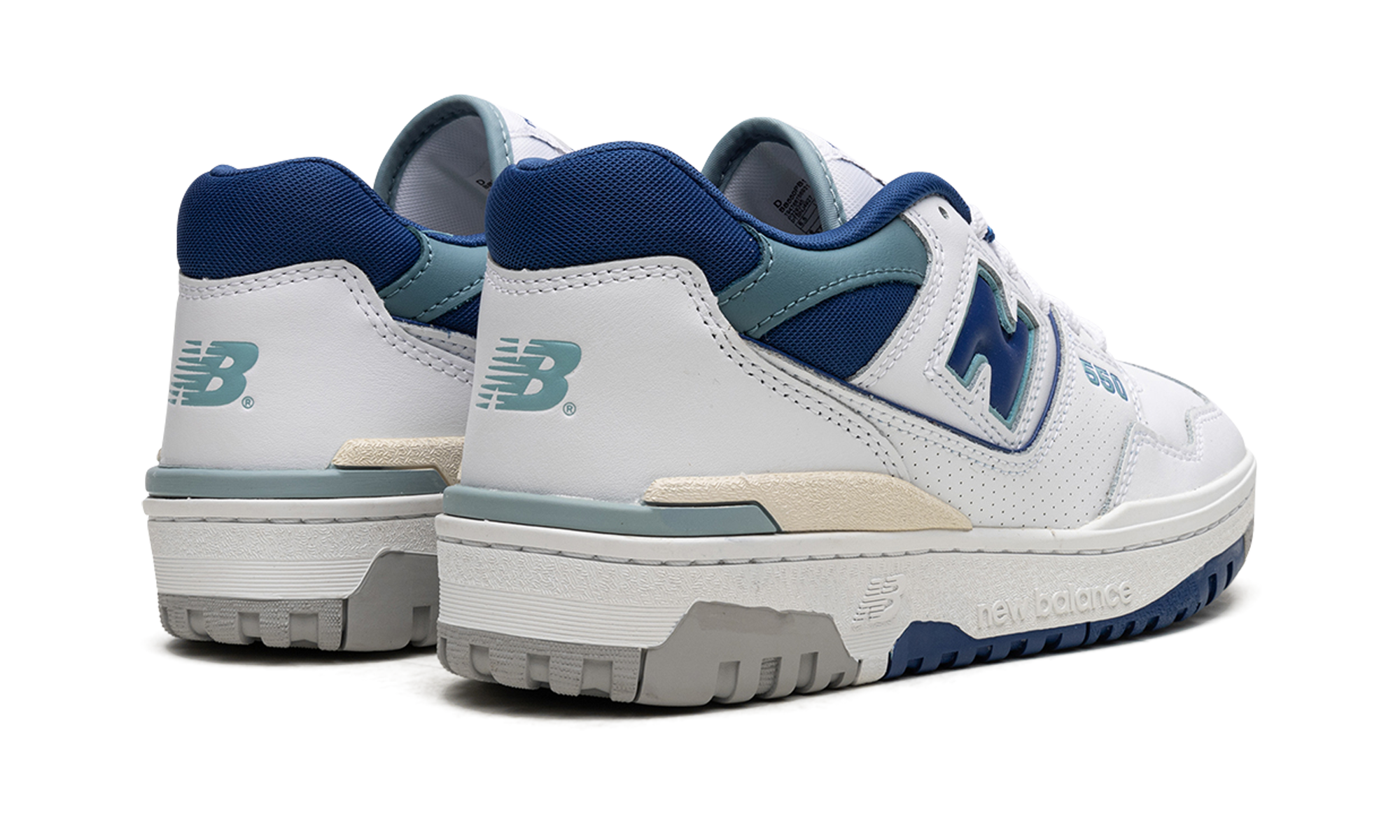 new balance 550 white blue groove+BB550NCC+diagnol right behind view
