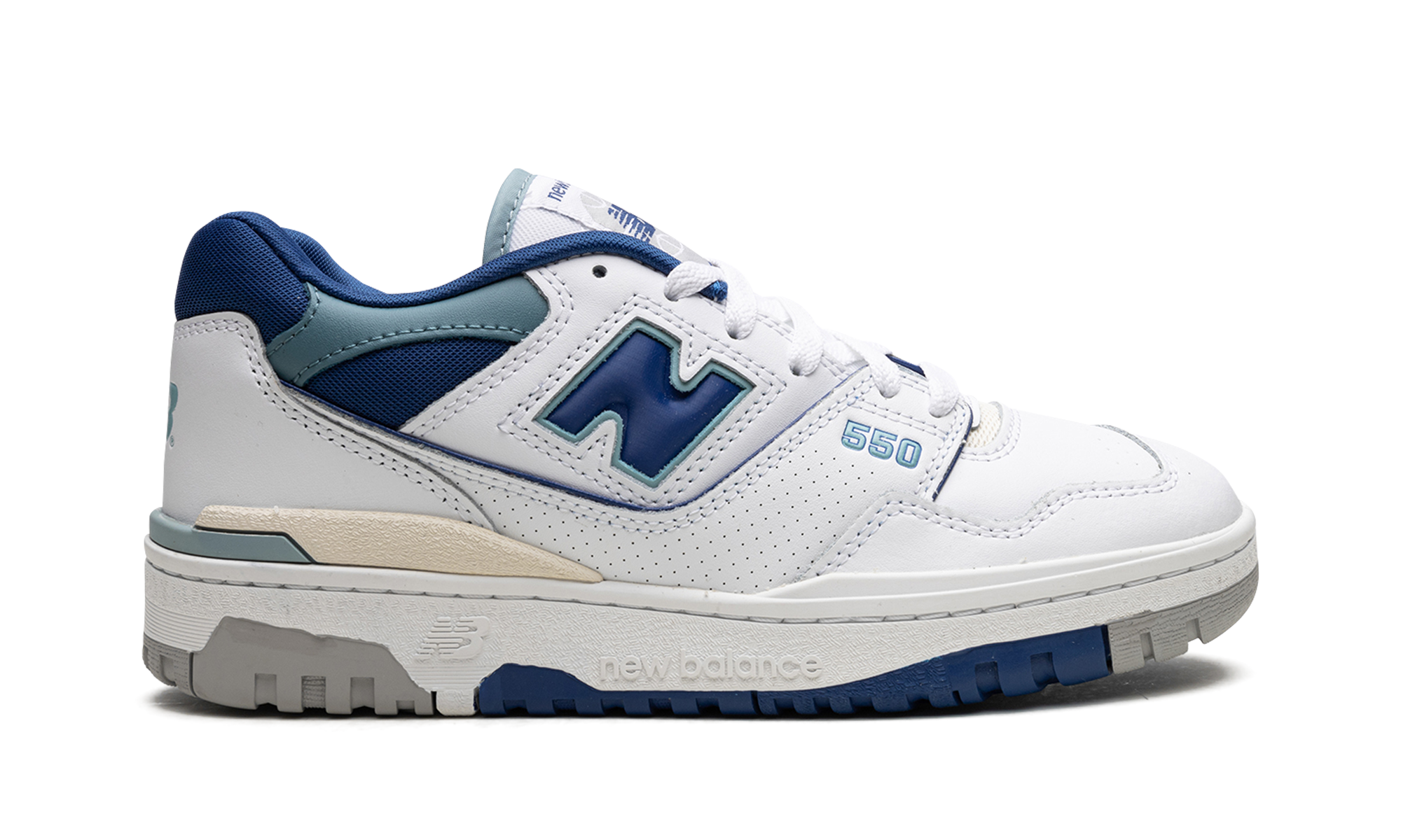 new balance 550 white blue groove+BB550NCC+diagnol right view