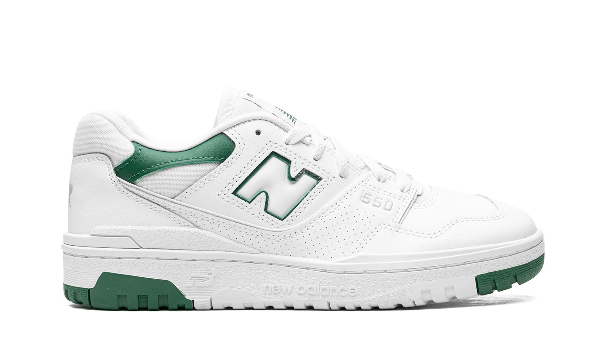 new balance 550 white classic green+BB550SWB+right view