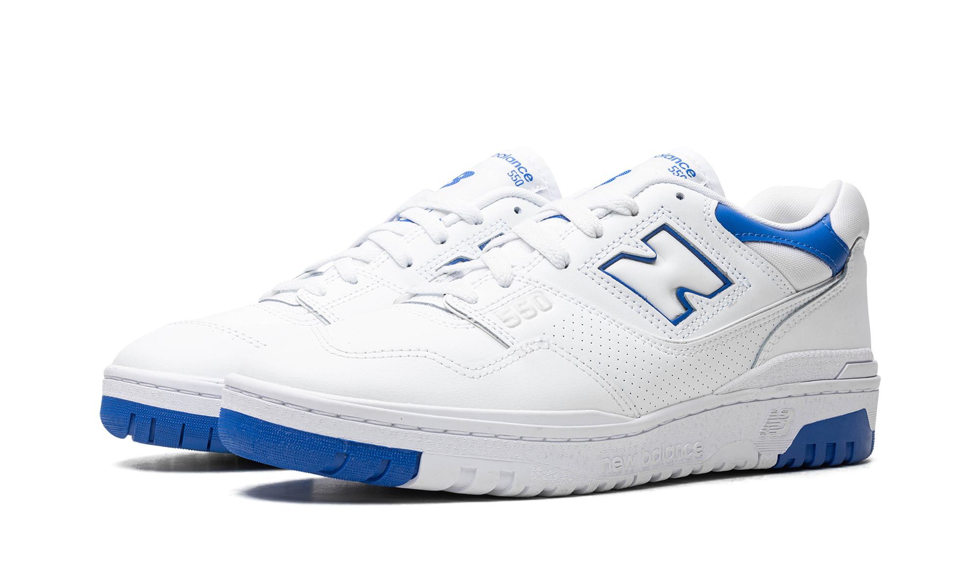 new balance 550 white cobalt blue+BB550SWC+diagnol left view