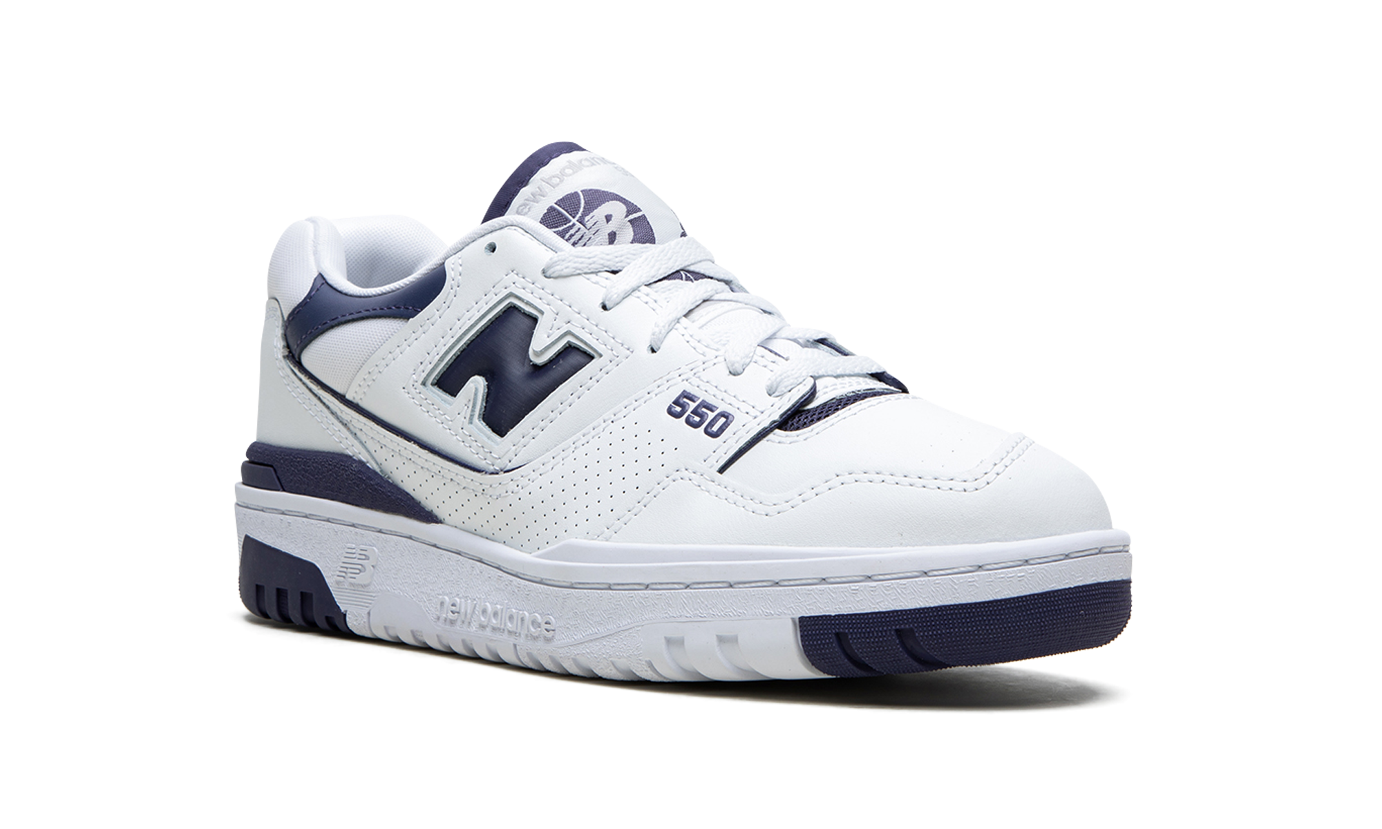 new balance 550 white dark mercury women s+BBW550BA+diagnol right view