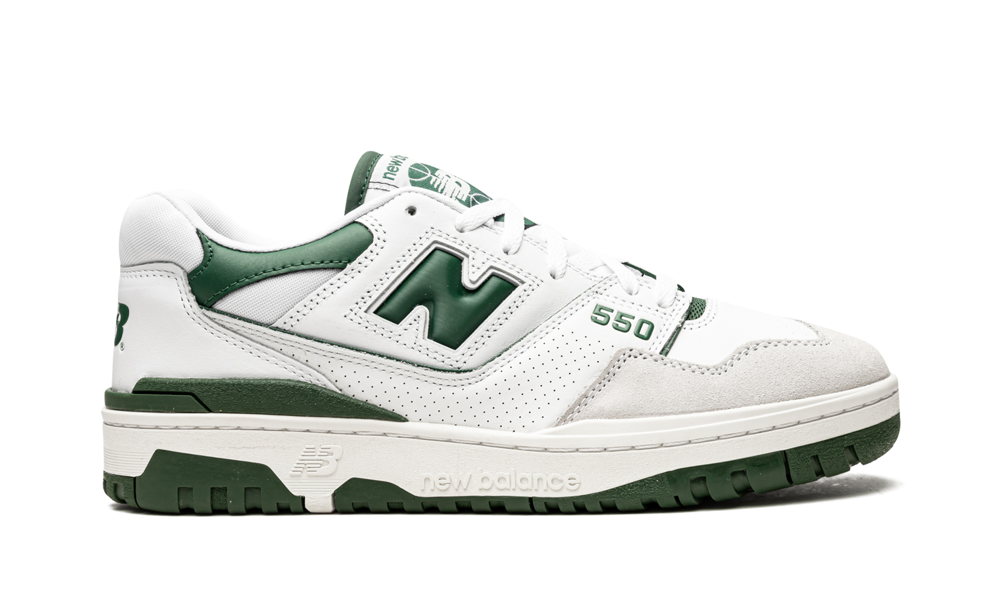 new balance 550 white green+BB550WT1+right view