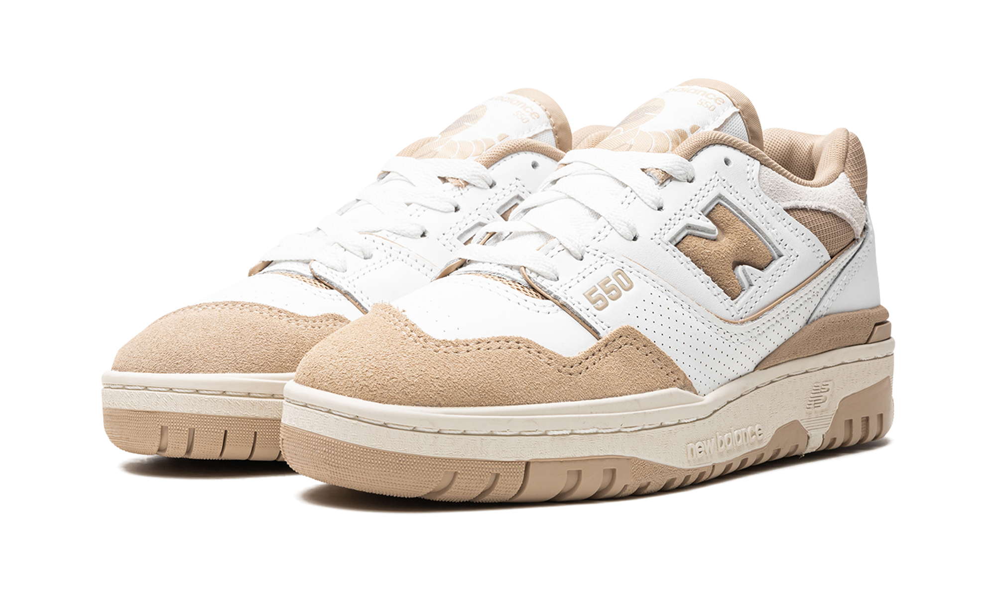 new balance 550 white incense driftwood+BB550NEC+diagnol left view