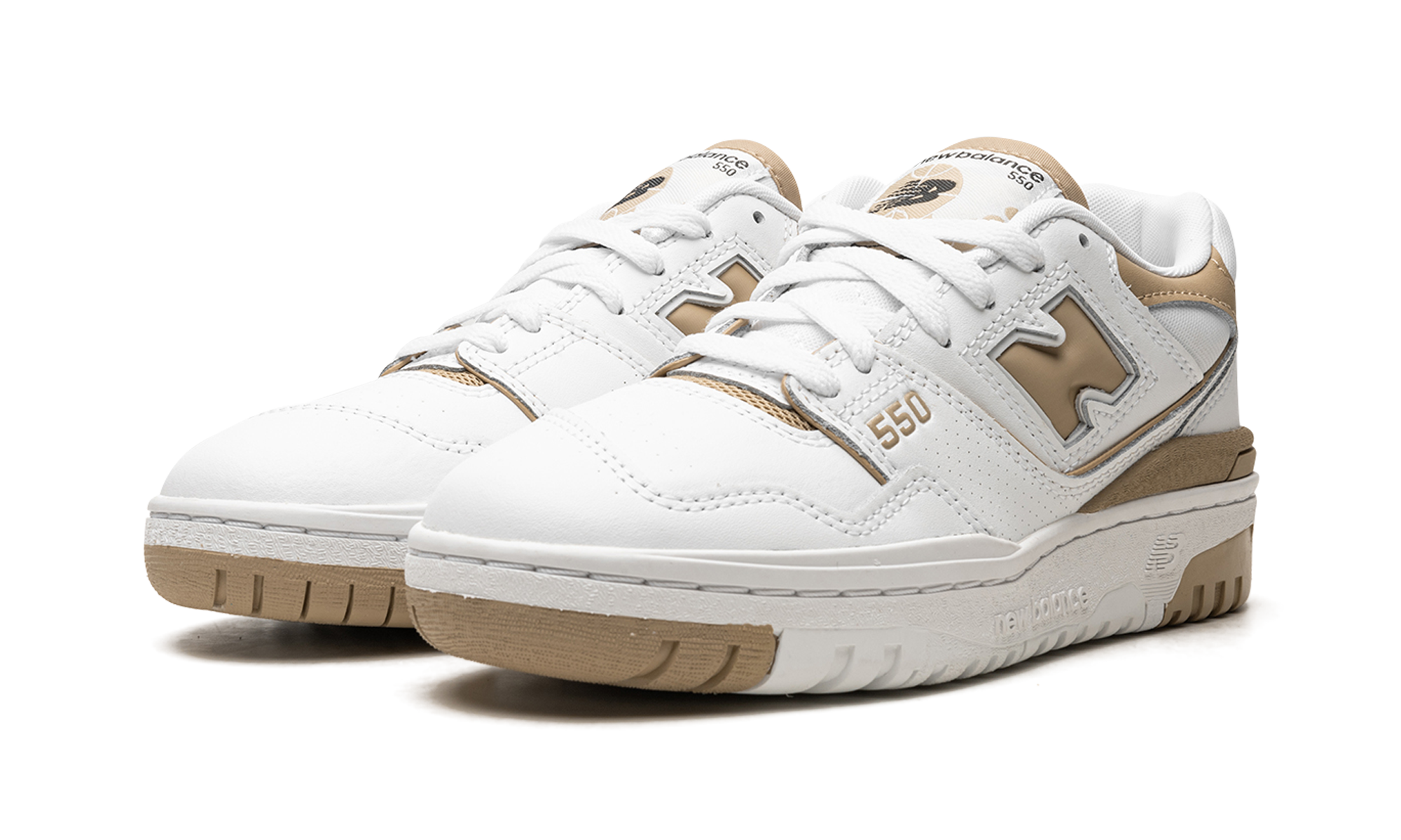 new balance 550 white incense women s+BBW550BT+diagnol left view