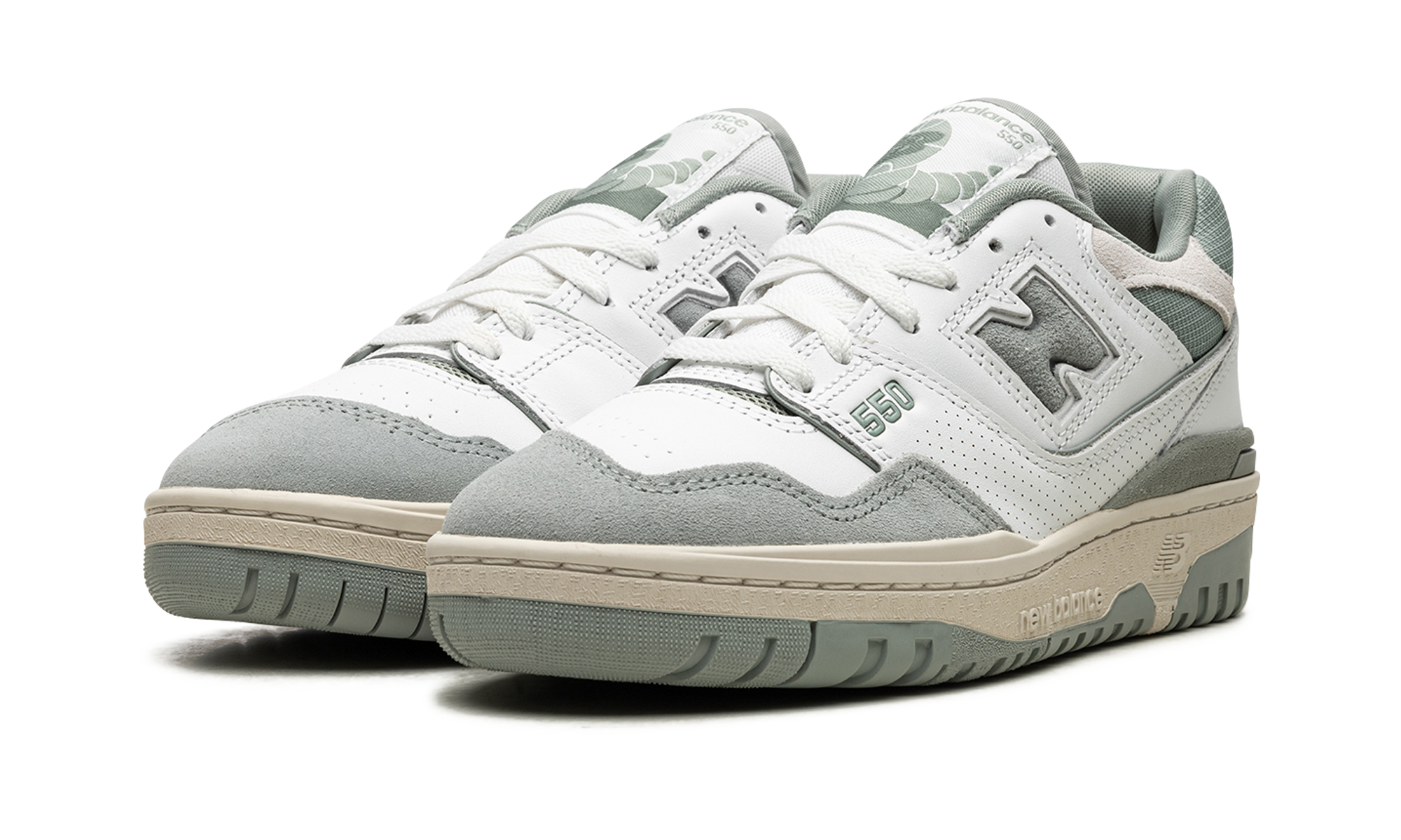 new balance 550 white juniper+BB550NED+diagnol left view