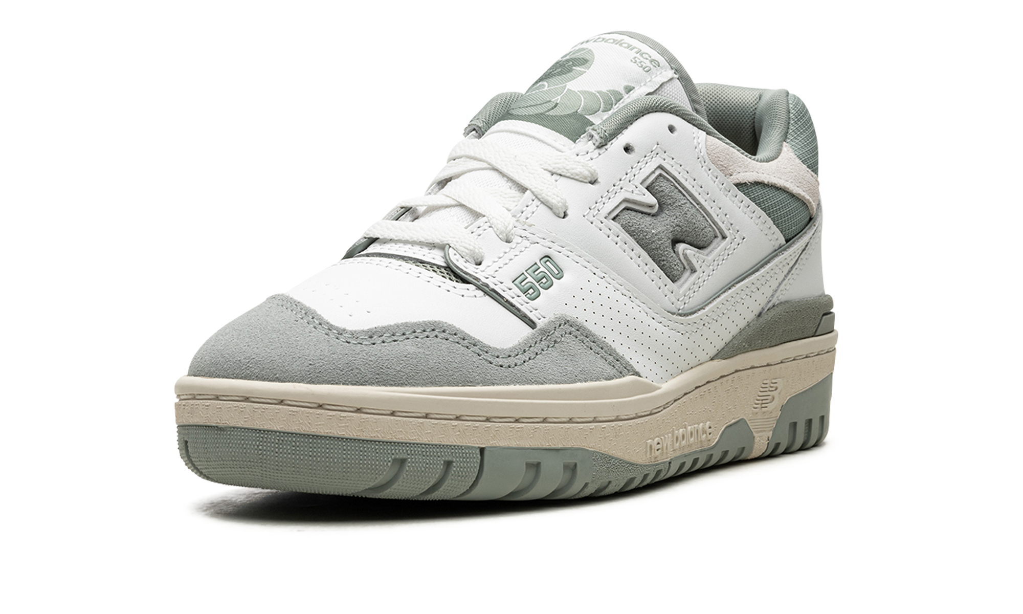 new balance 550 white juniper+BB550NED+left diagnol single view