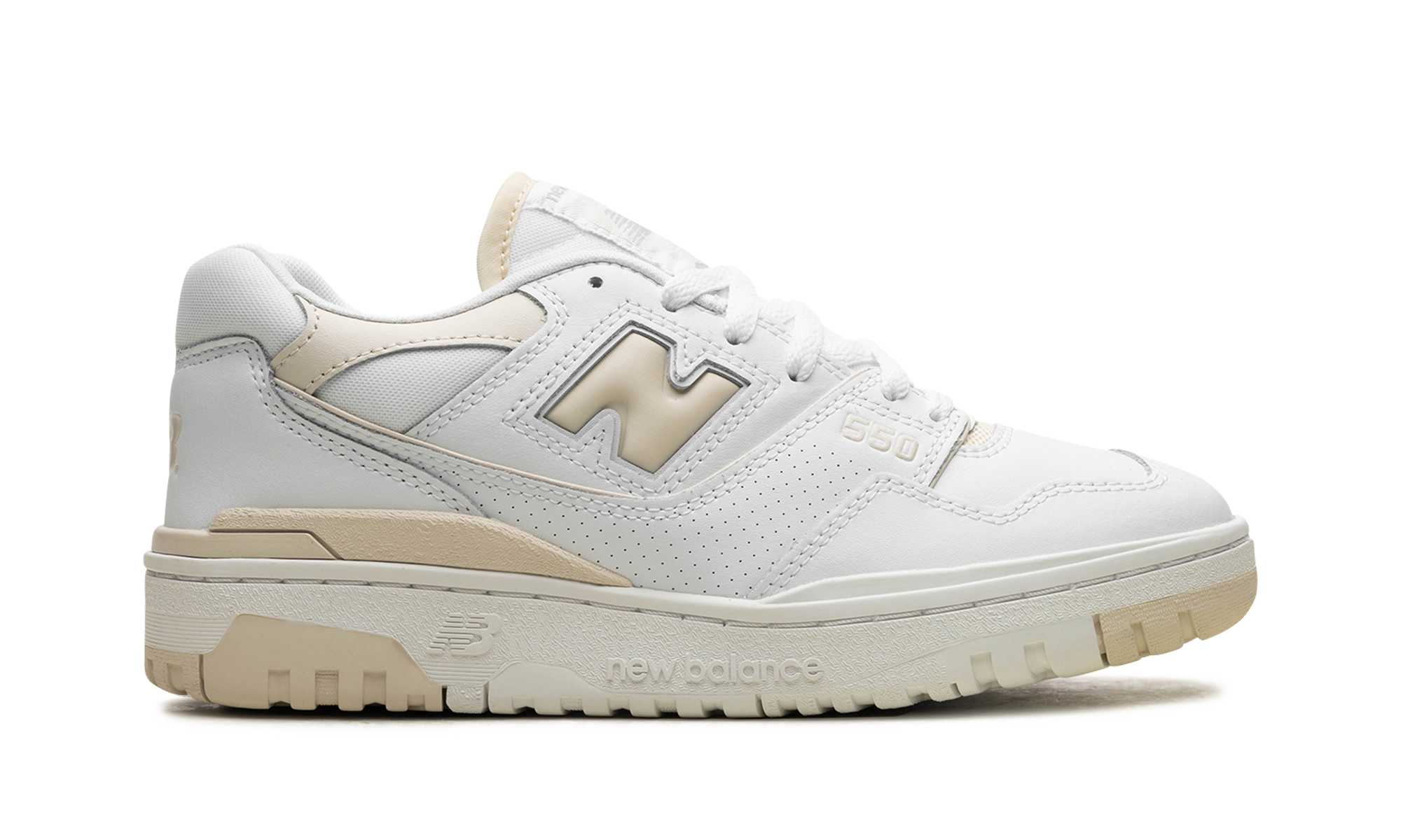new balance 550 white linen women s+BBW550BK+right view