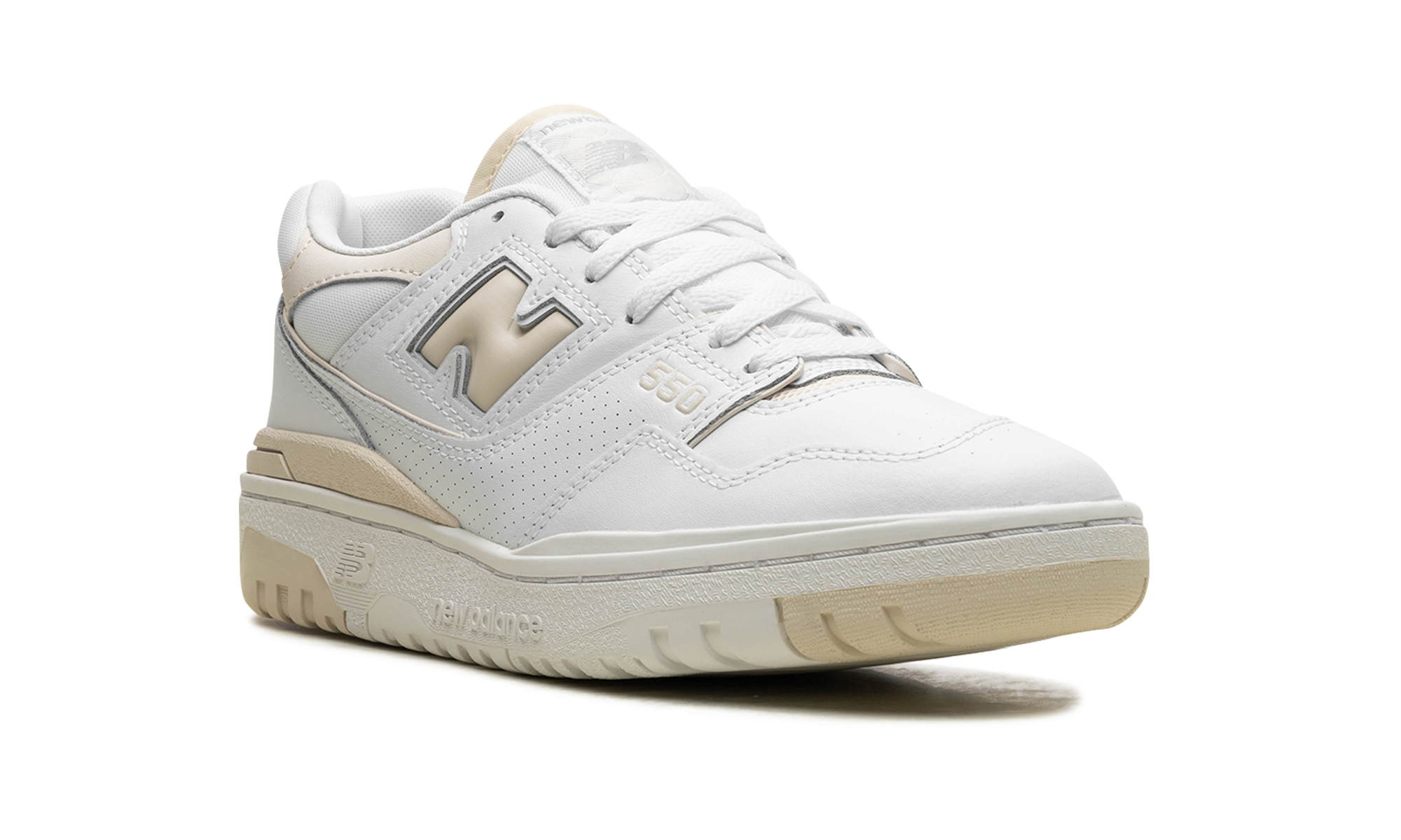 new balance 550 white linen women s+BBW550BK+diagnol right view