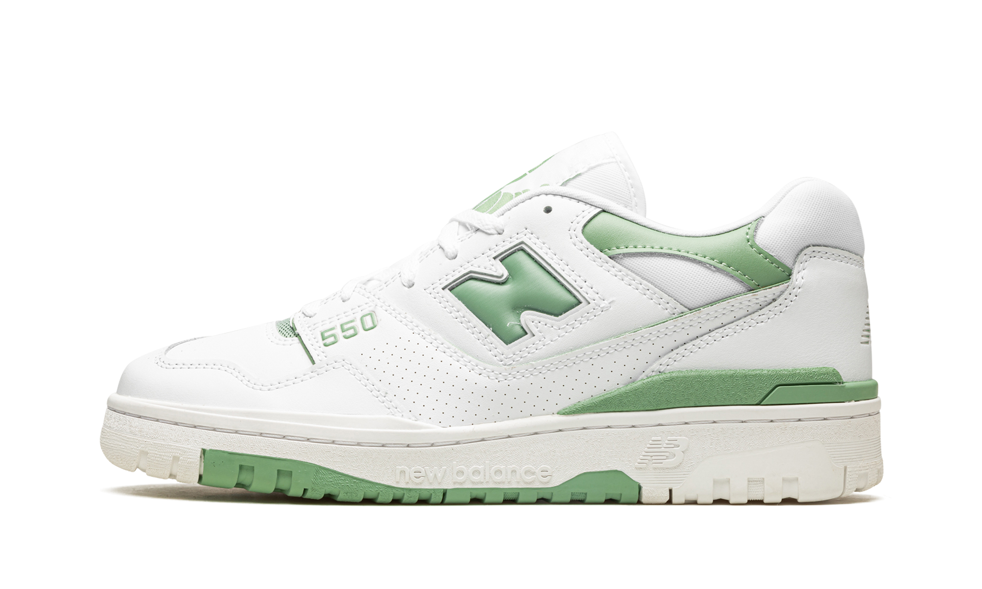 new balance 550 white mint green+BB550FS1+diagnol right view 1